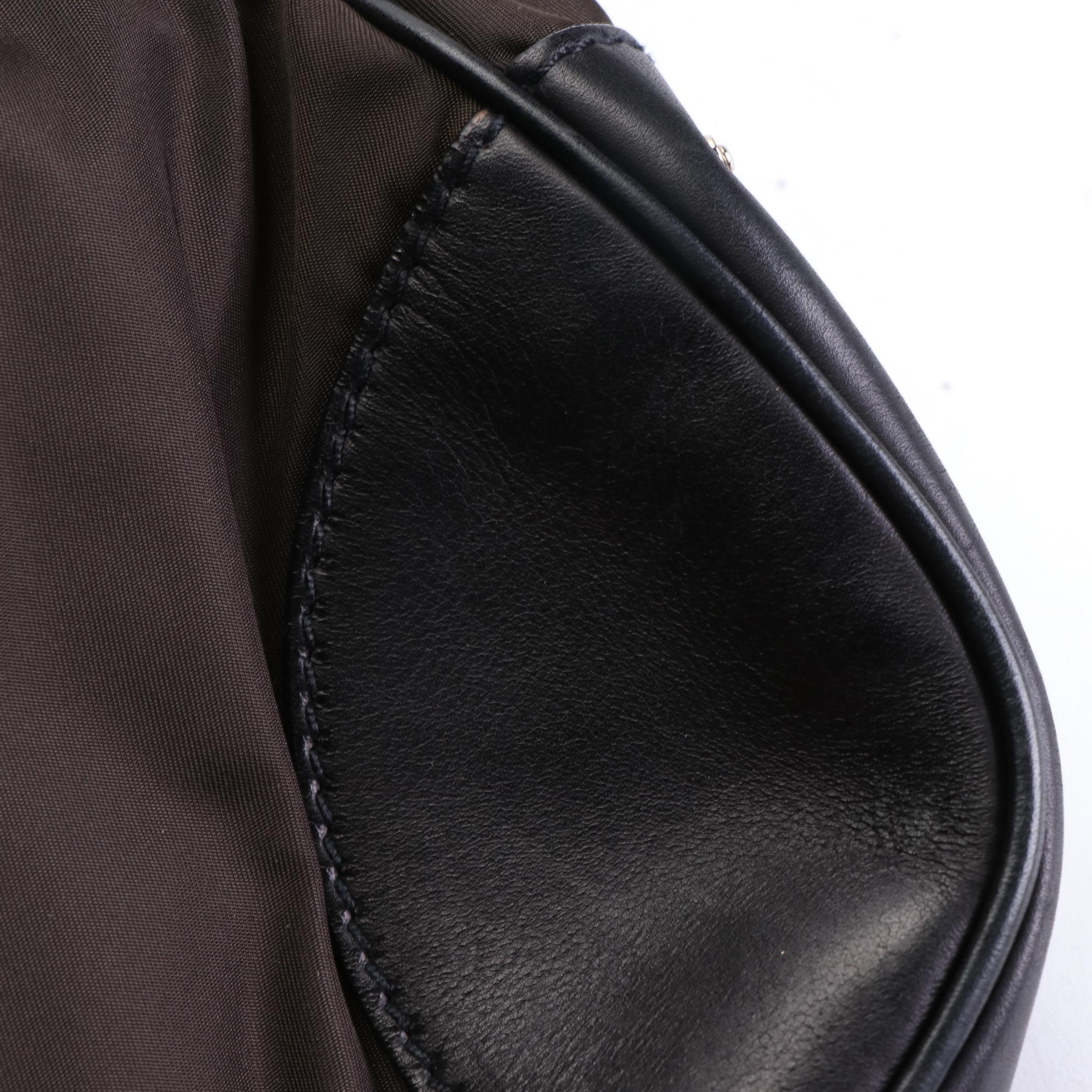 Prada Tessuto Nylon and Leather Shoulder Bag