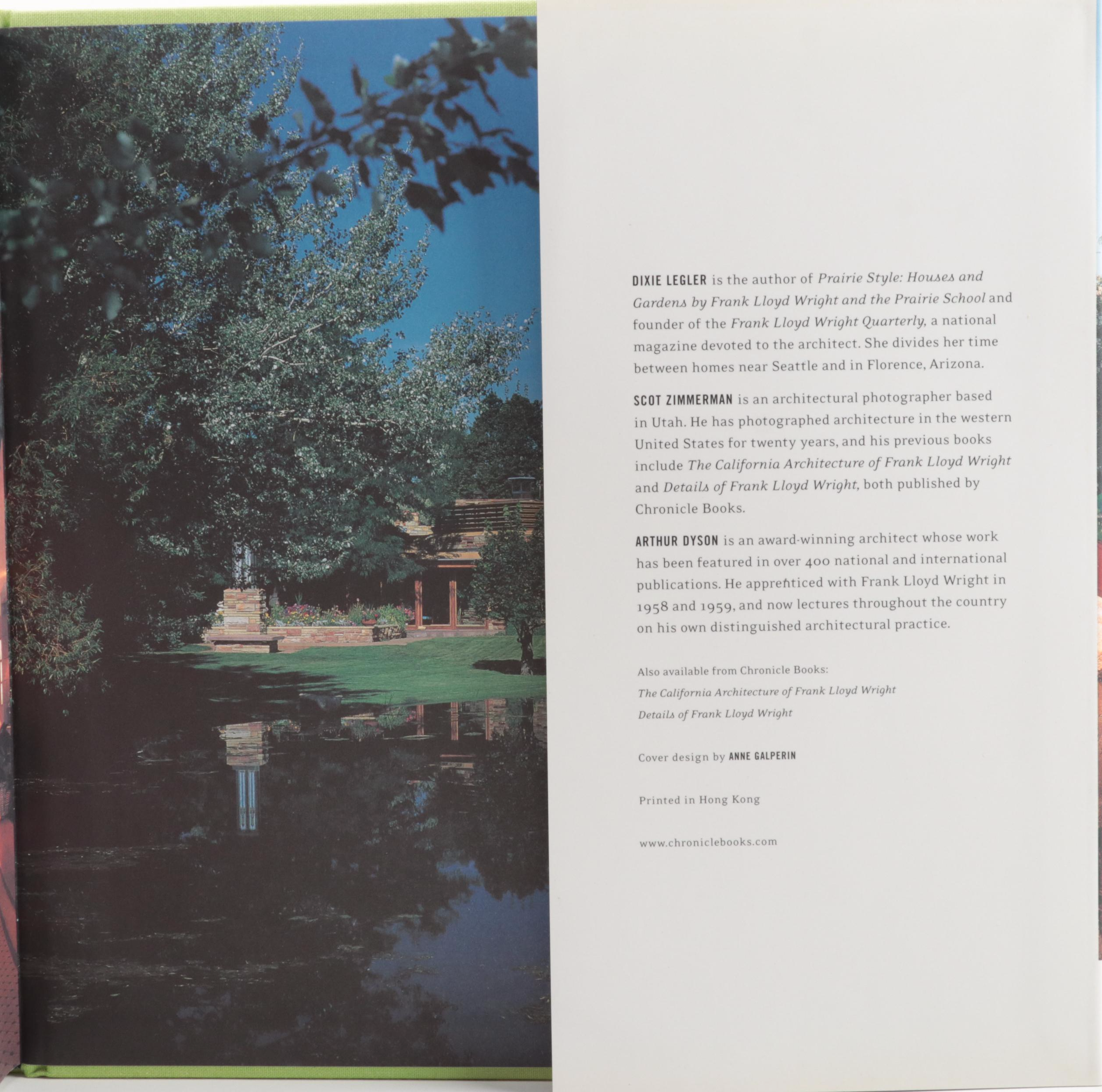 First Edition "Frank Lloyd Wright" by Dixie Legler and More