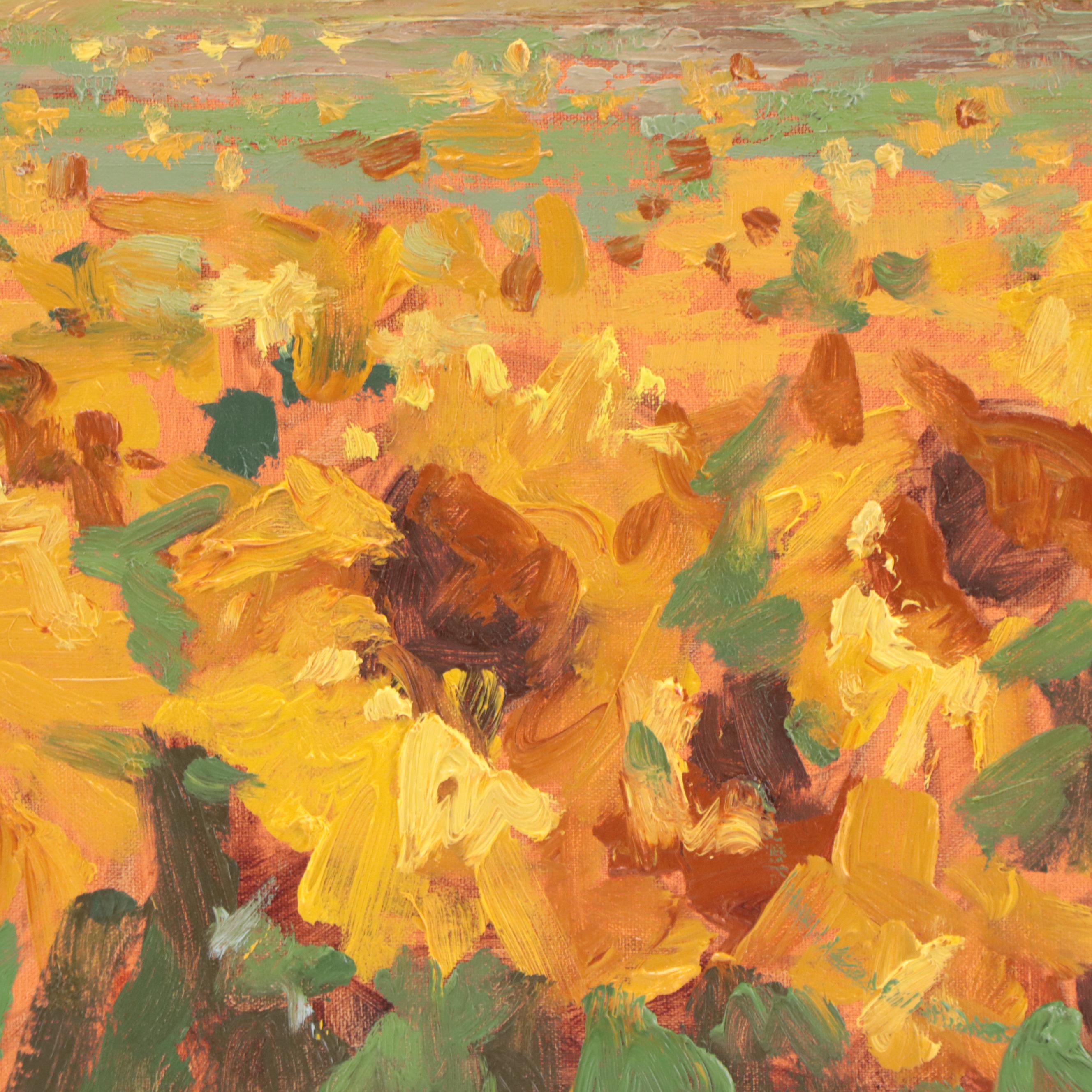 Sarah Brown Oil Painting "Gorman's Sunflowers," 2021