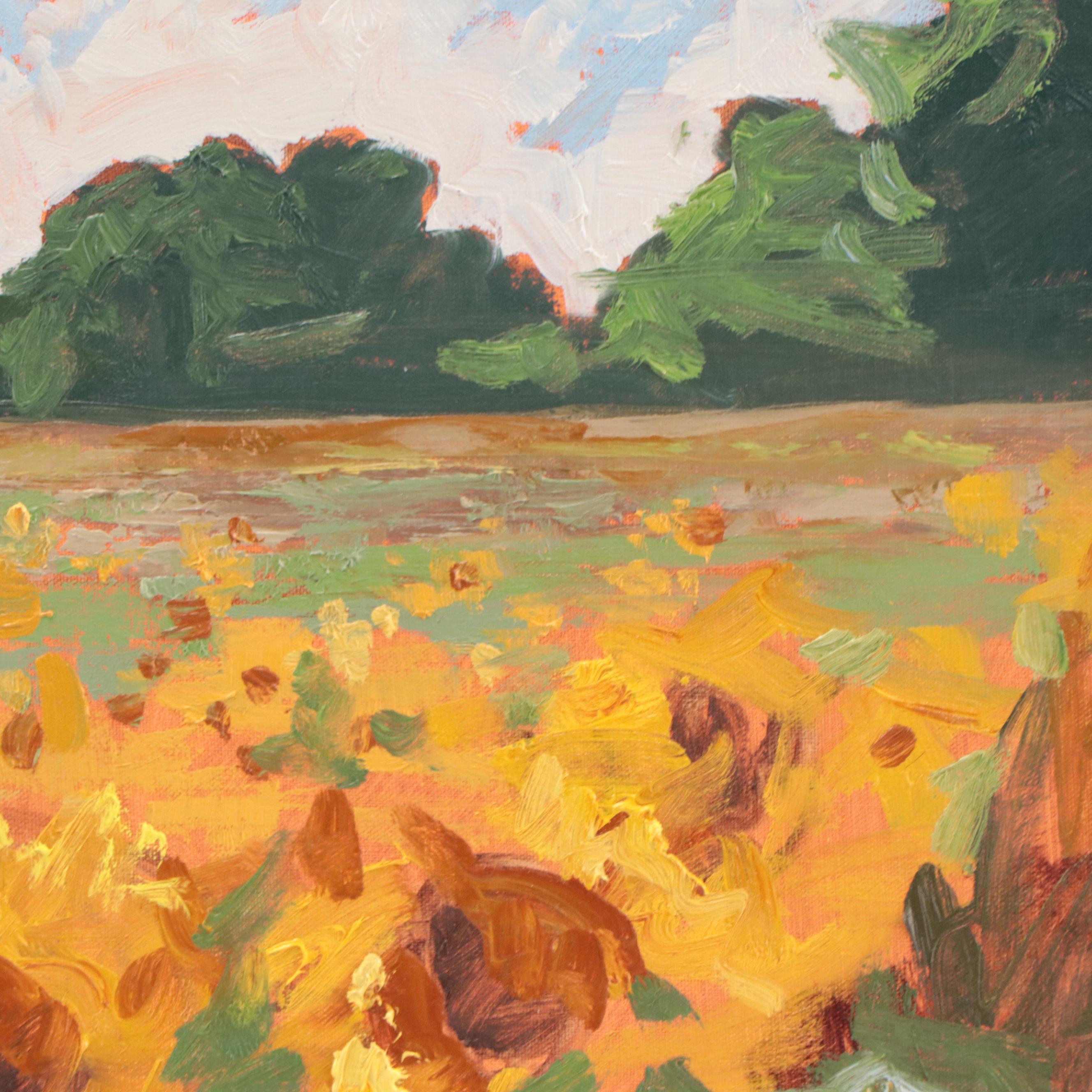 Sarah Brown Oil Painting "Gorman's Sunflowers," 2021