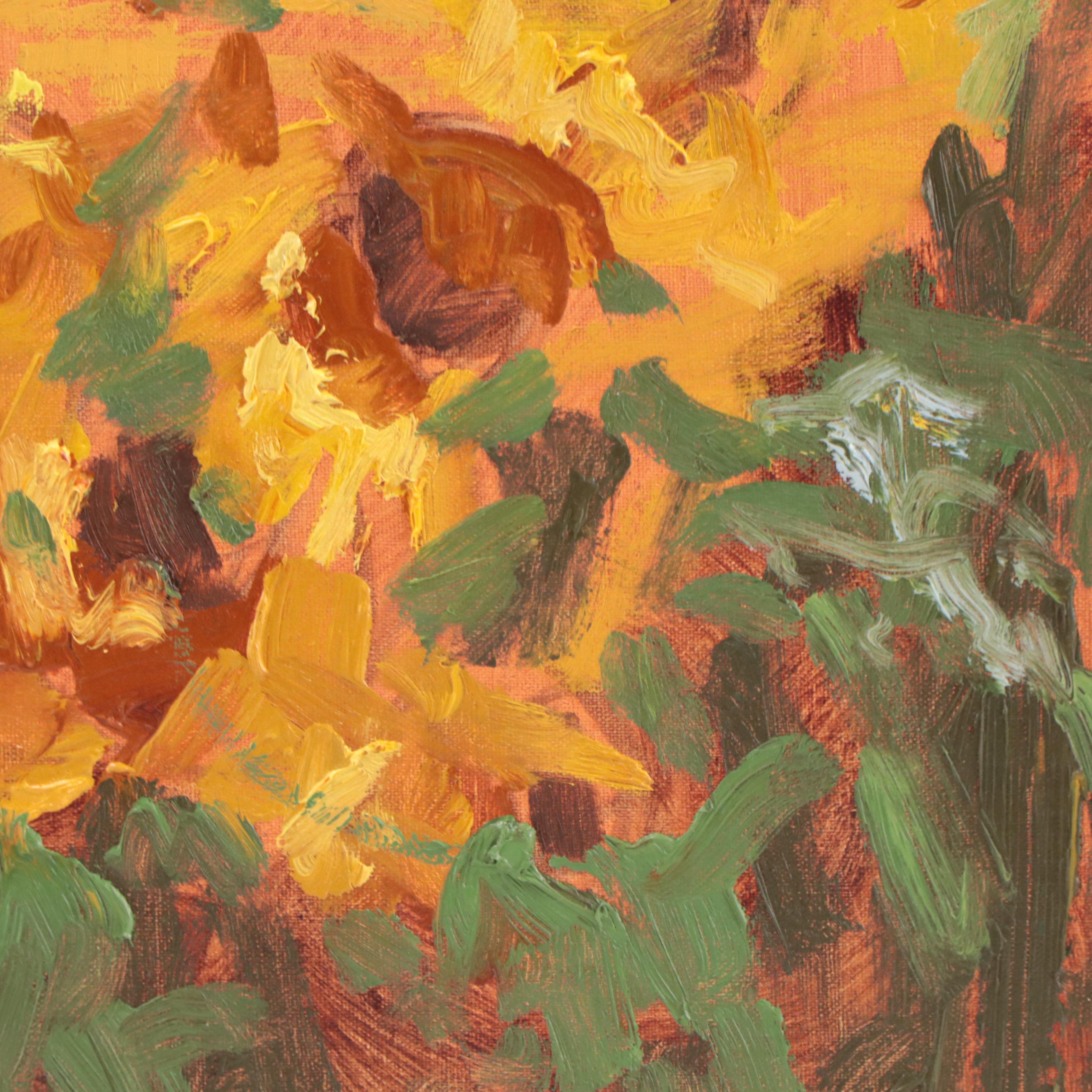 Sarah Brown Oil Painting "Gorman's Sunflowers," 2021