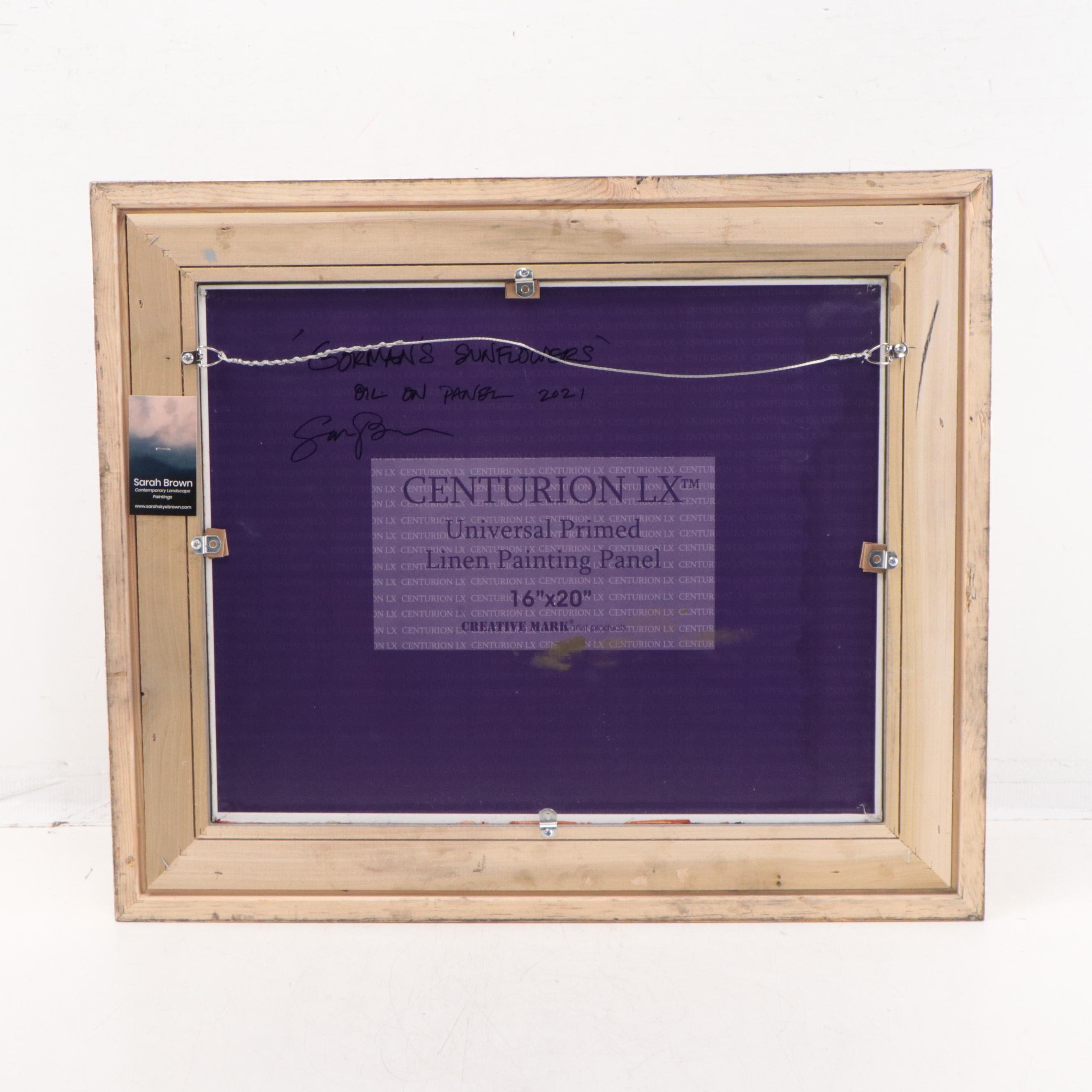 Sarah Brown Oil Painting "Gorman's Sunflowers," 2021