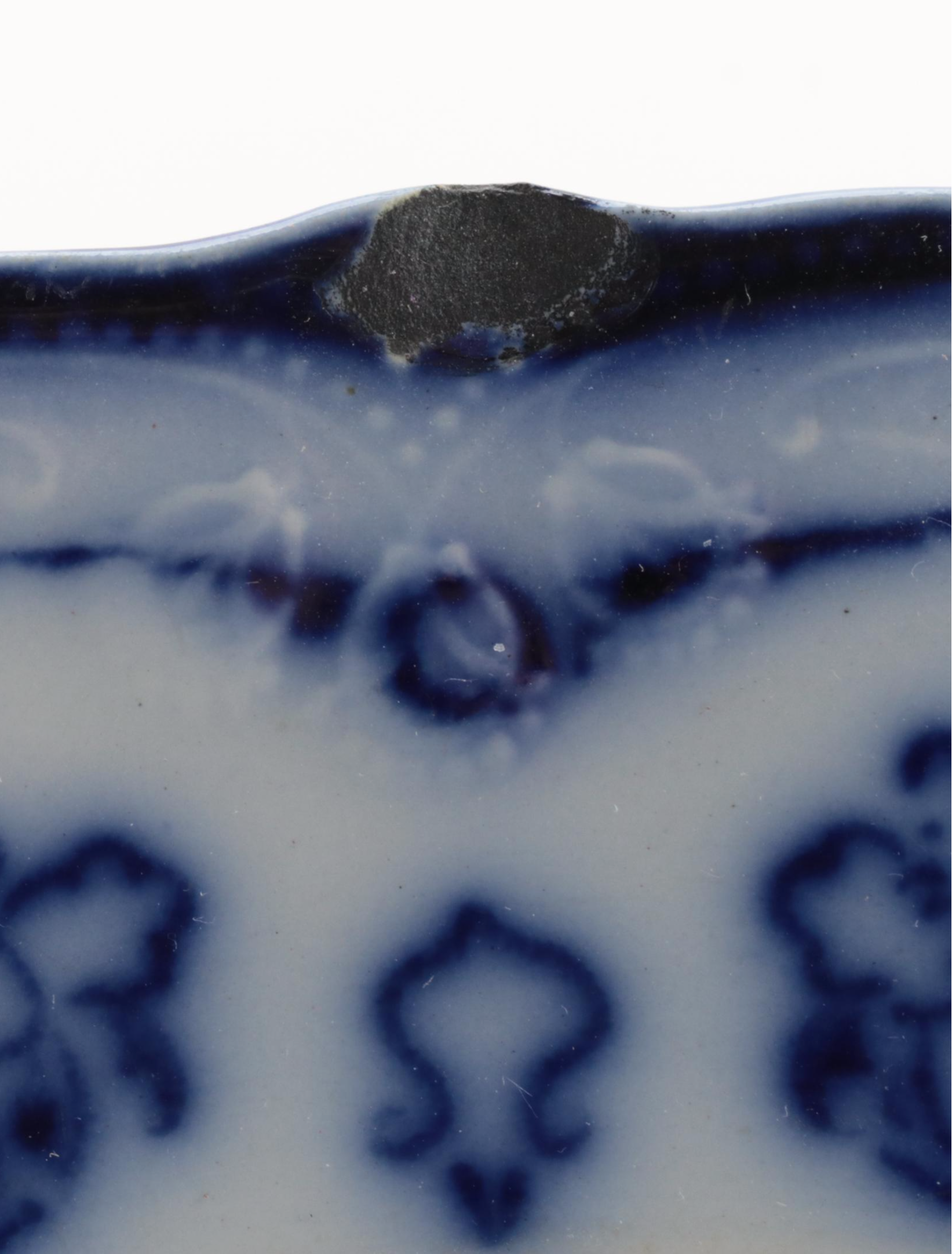 W. Adams & Co. "Kyber" Platter with Other Flow Blue Plates