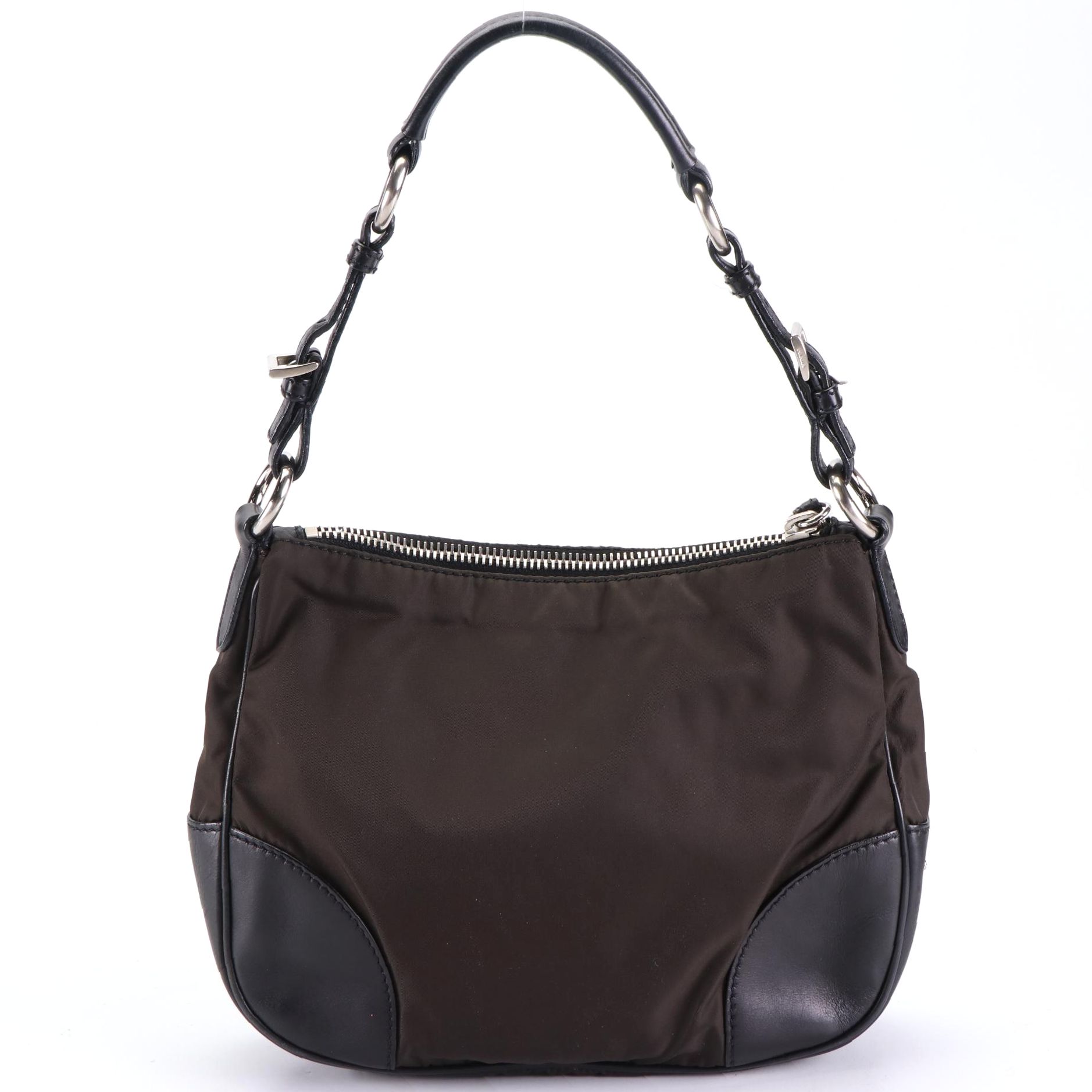 Prada Tessuto Nylon and Leather Shoulder Bag