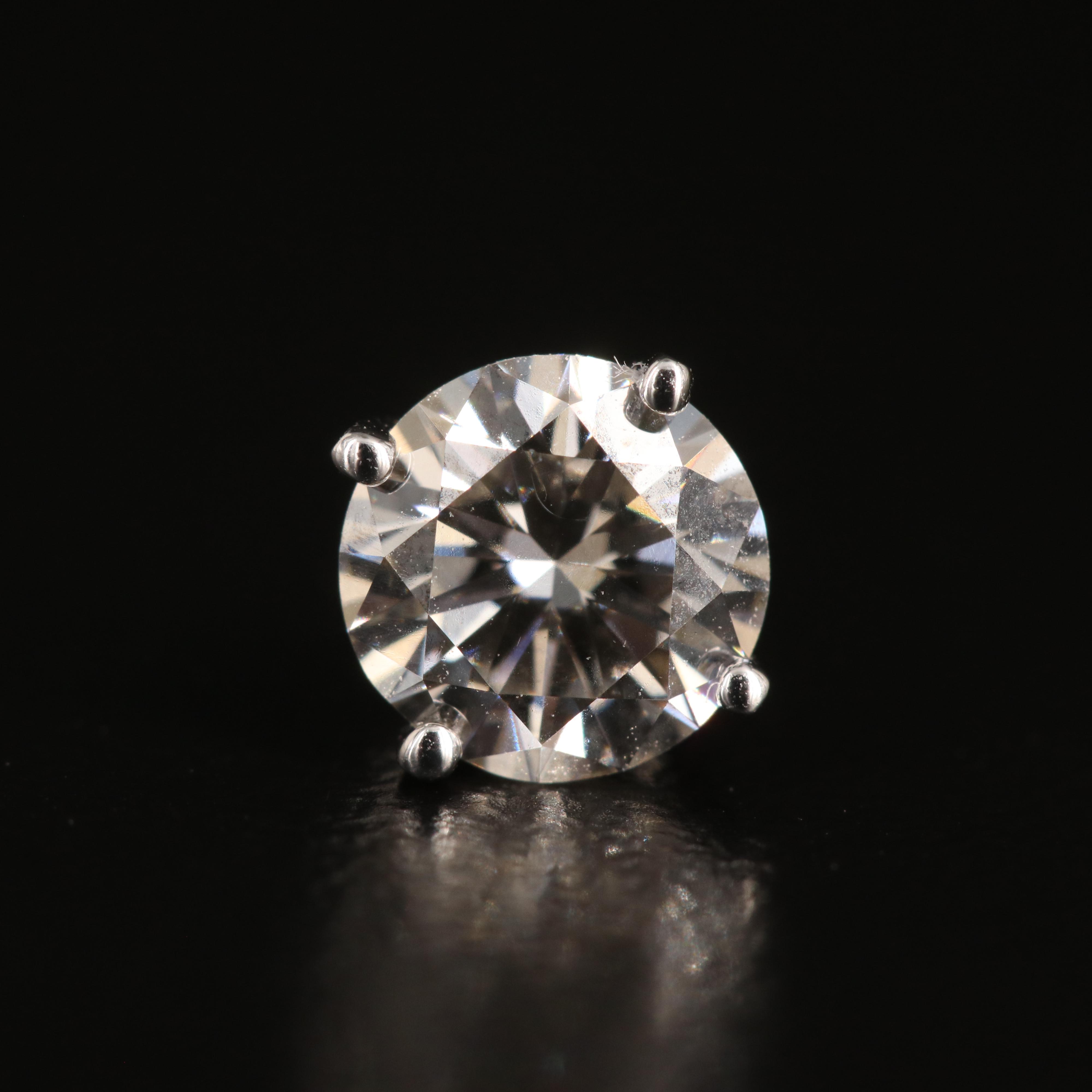 Platinum 1.50 CTW Lab Grown Diamond Stud Earrings