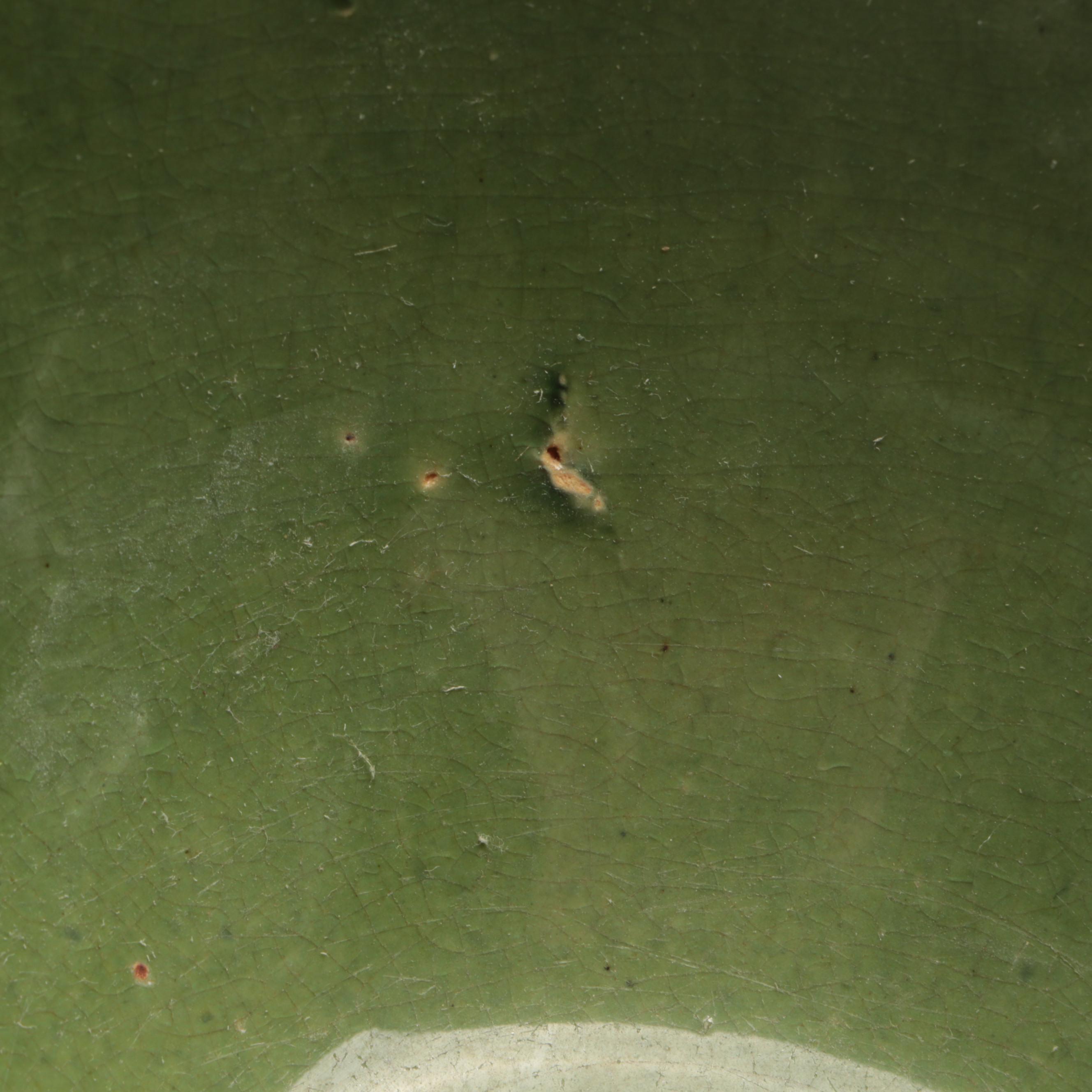 McCoy Pottery Green Glazed Stoneware Mixing Bowls, Early 20th Century