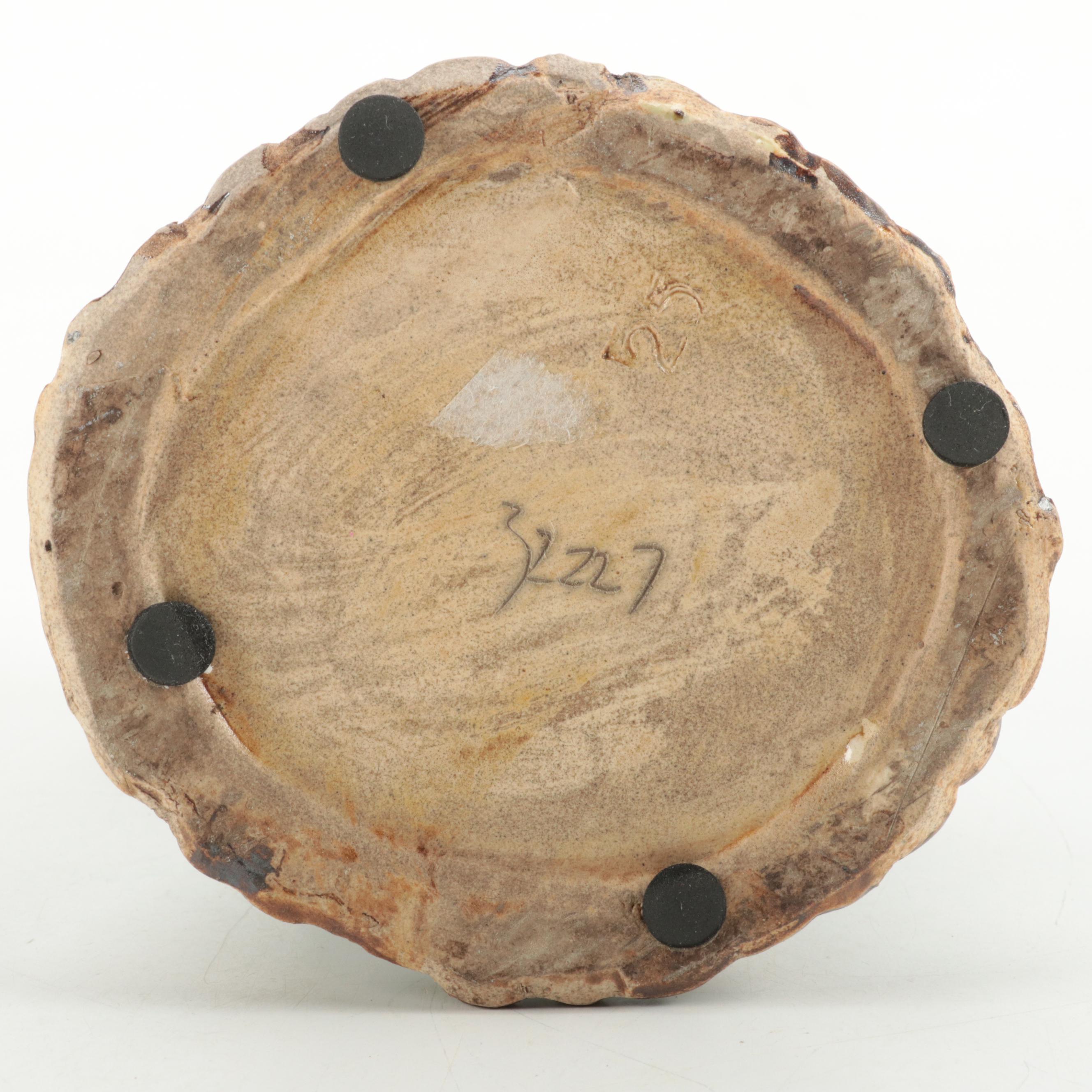 Majolica Crane Vase, 20th Century