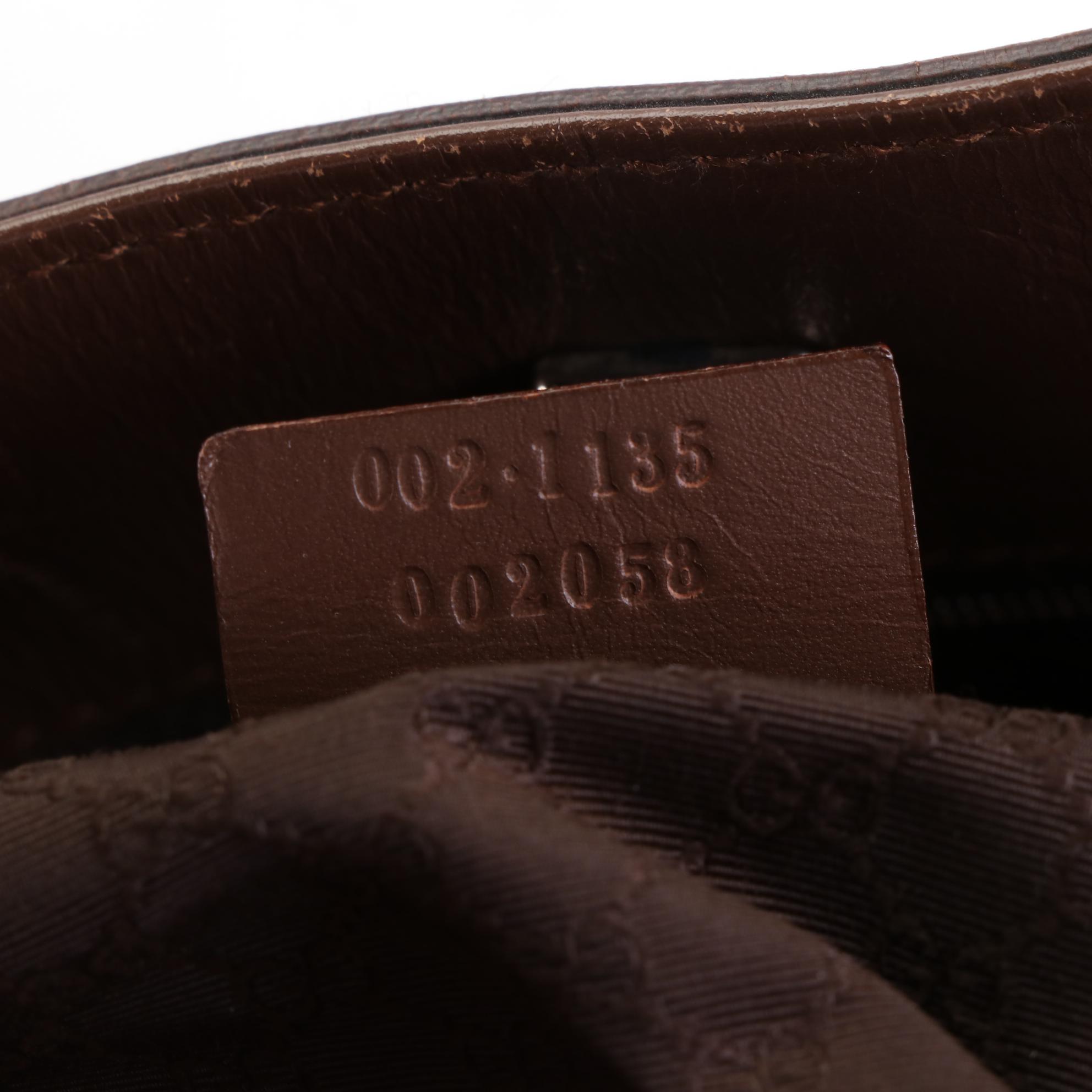 Gucci Web Strap Leather Tote Bag