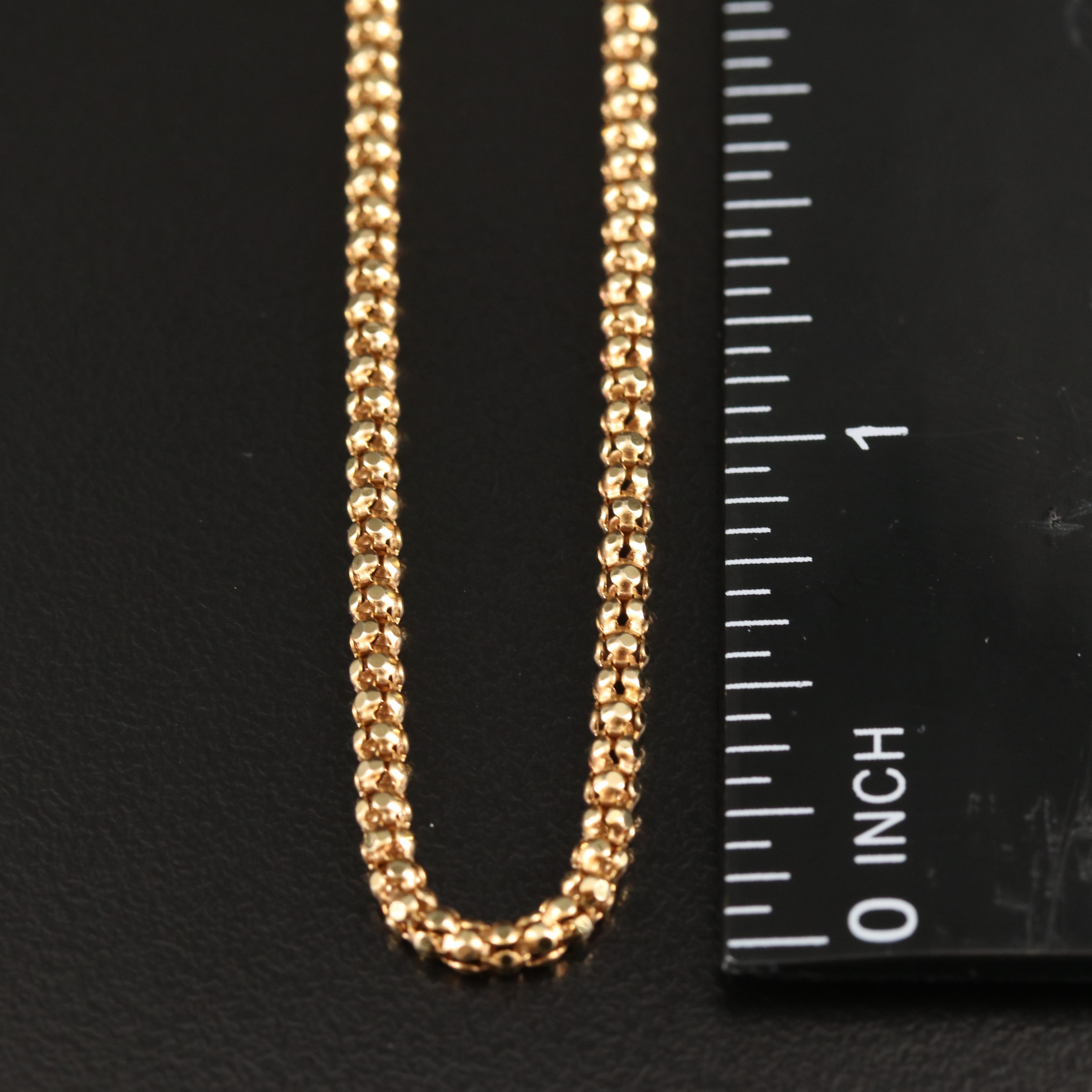 Italian 14K Popcorn Chain Necklace