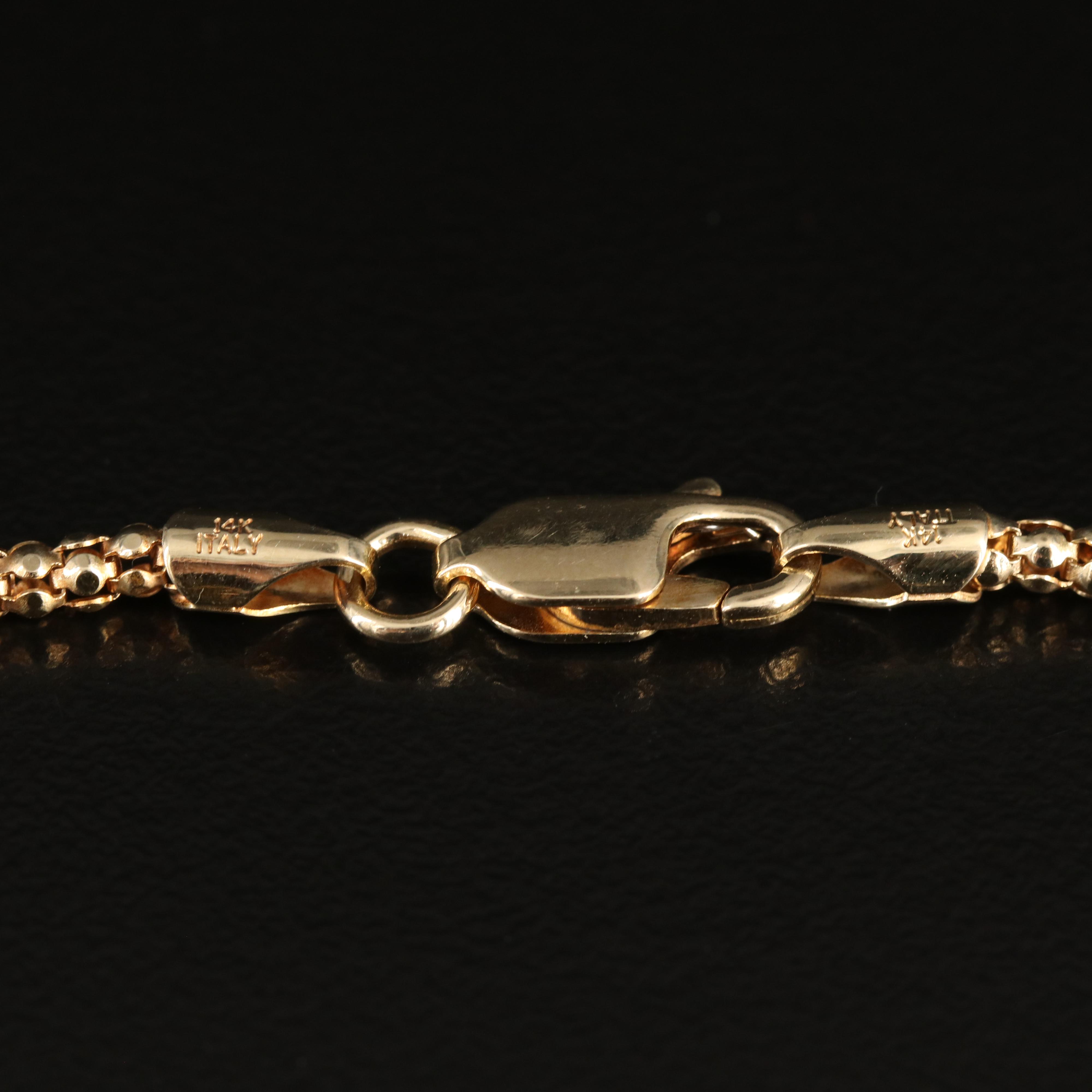 Italian 14K Popcorn Chain Necklace