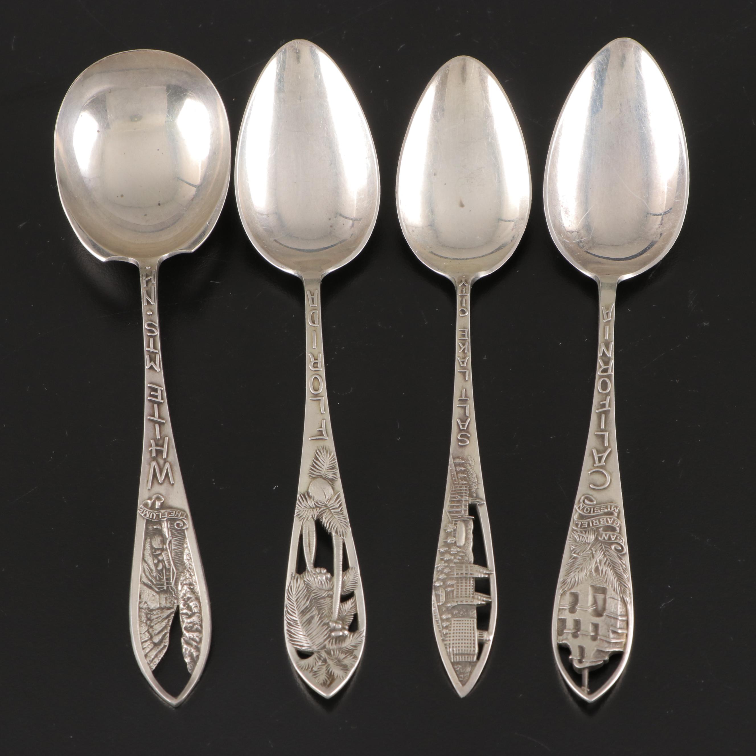 Charles M. Robbins Co., Alvin and Other Sterling Silver Souvenir Spoons