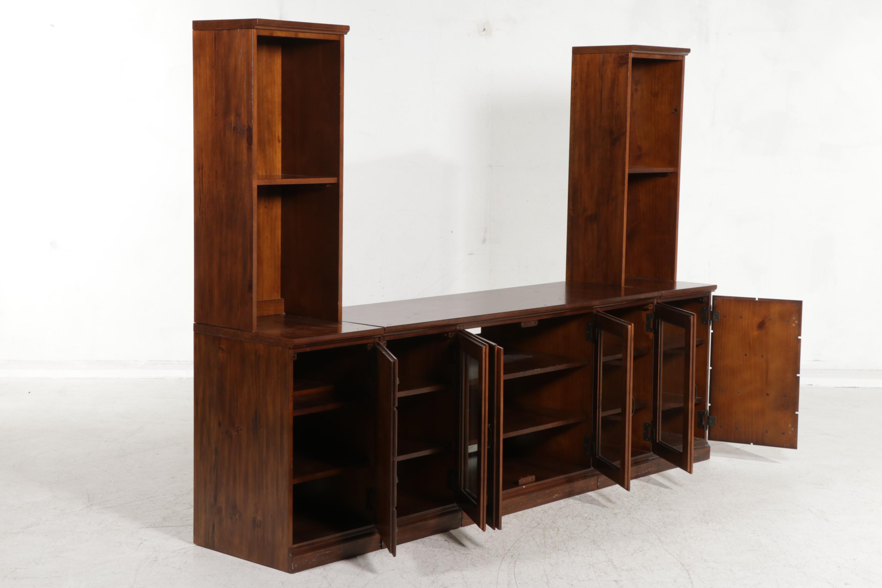 Pottery Barn "Printer's Modular Collection" 5-Piece Media Center in Chestnut