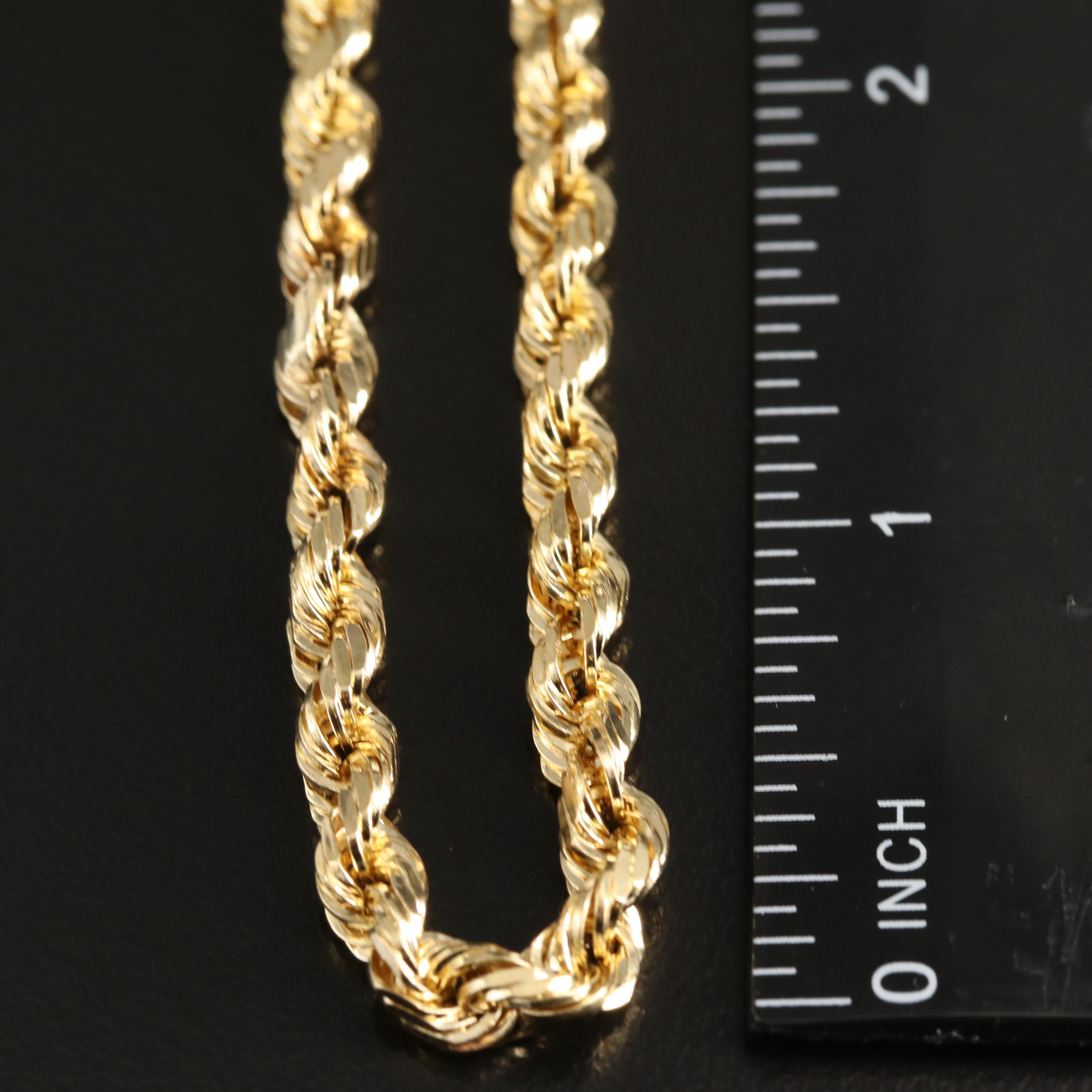 14K Rope Chain Necklace