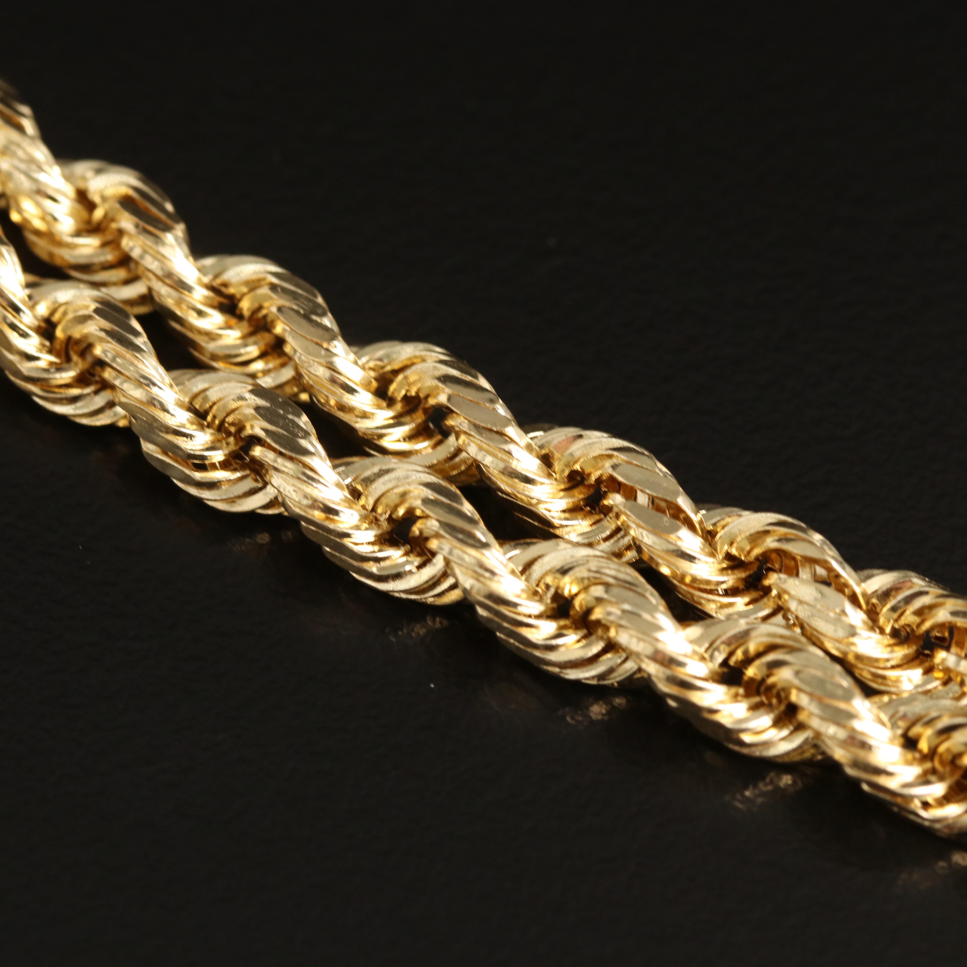 14K Rope Chain Necklace