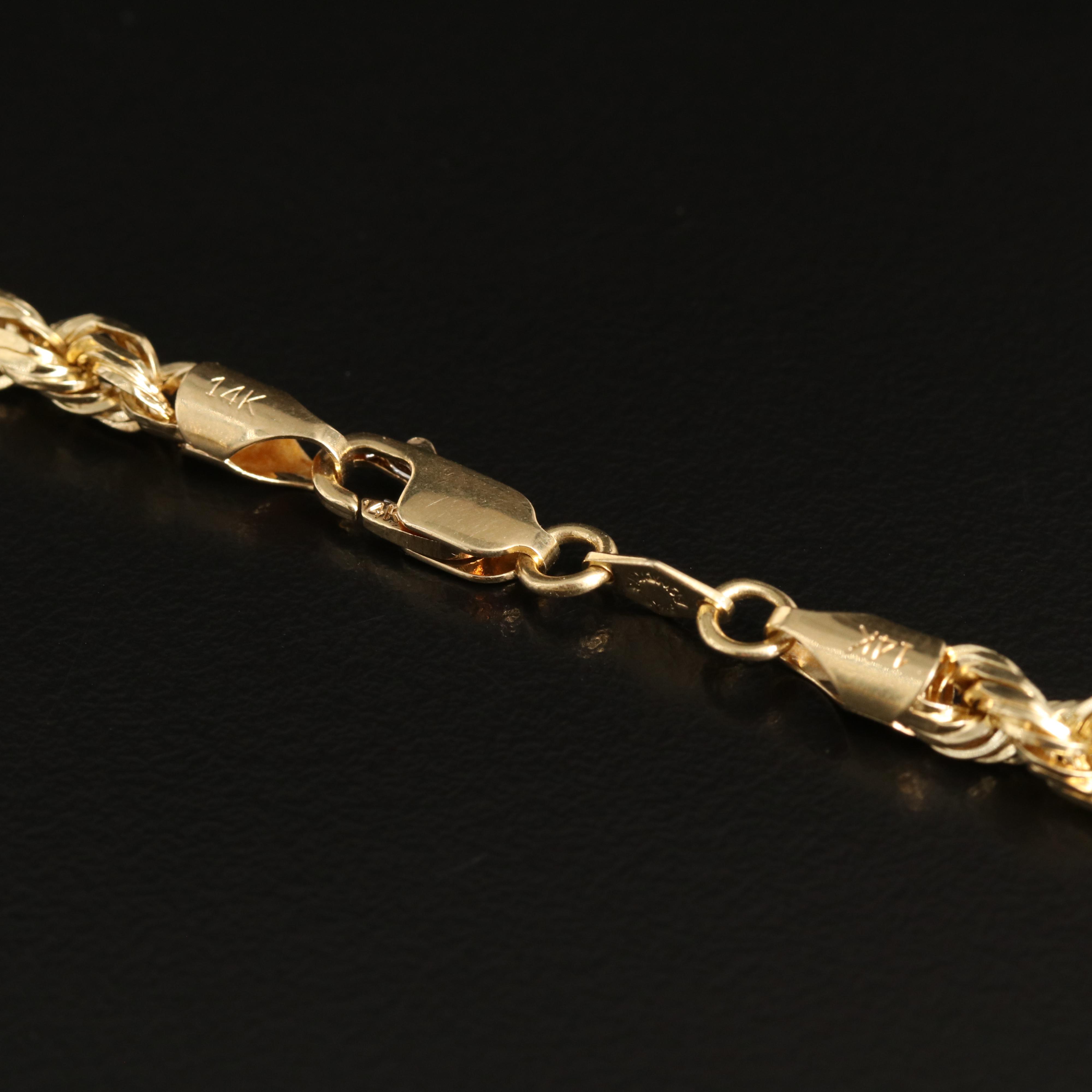 14K Rope Chain Necklace