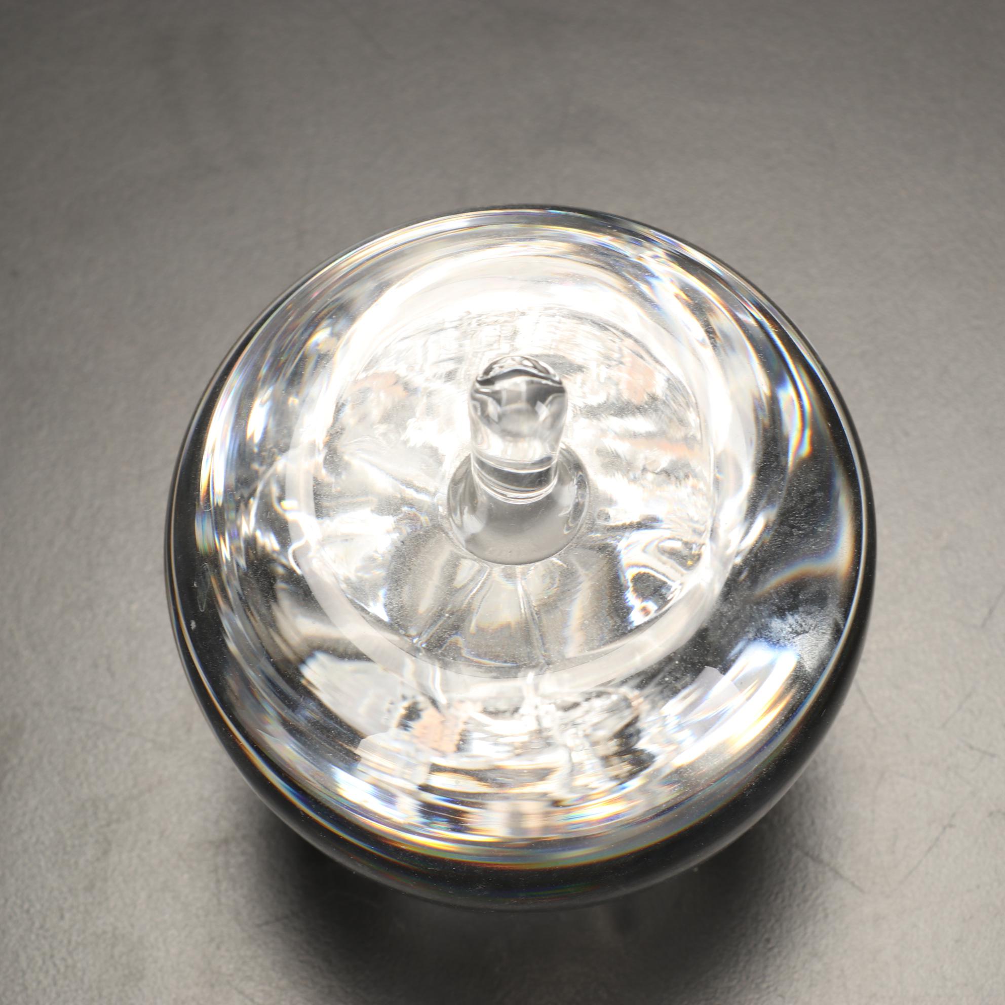 Steuben Art Glass Apple and Fig Paperweights, Late 20th Century