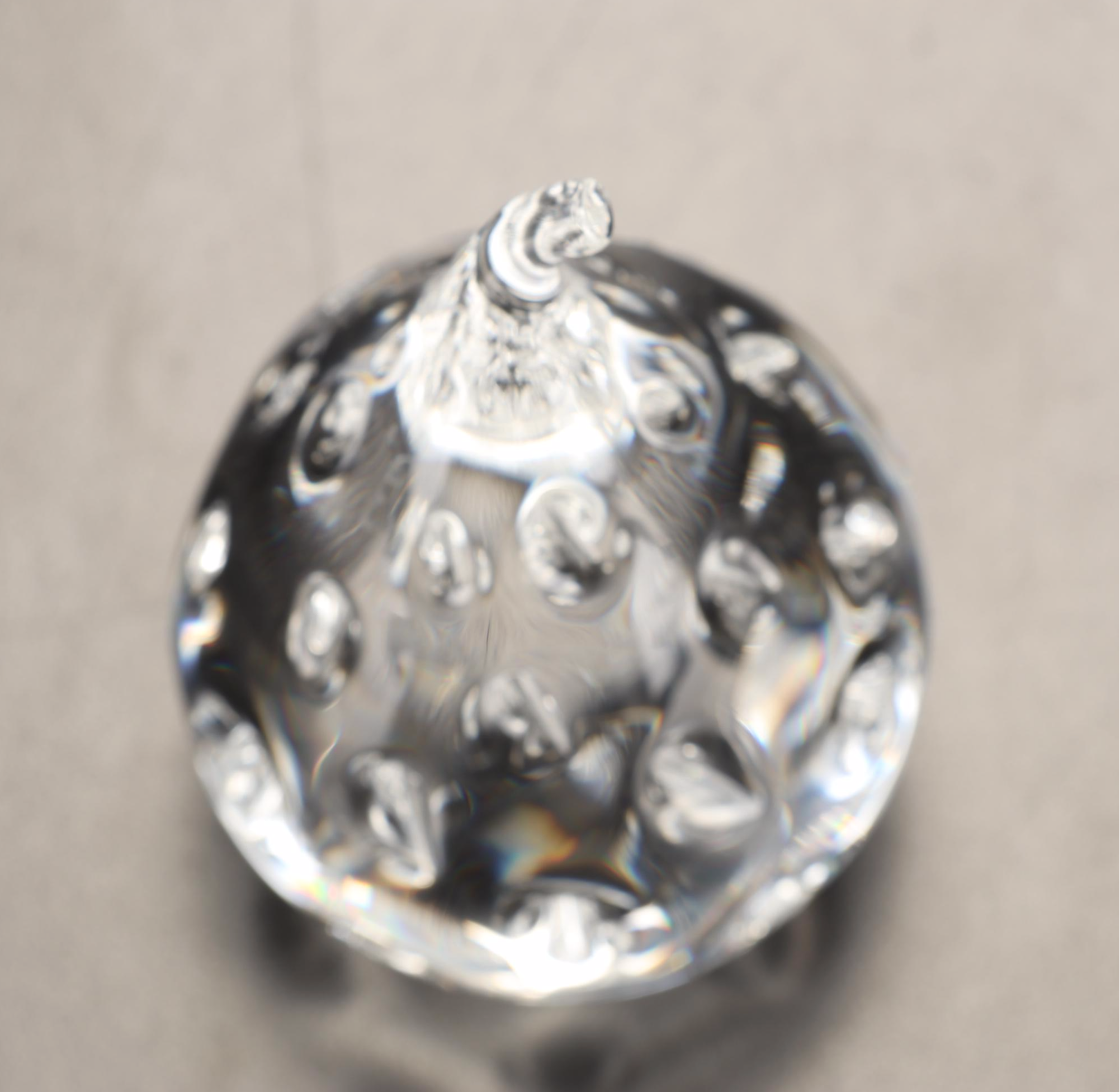 Steuben Art Glass Apple and Fig Paperweights, Late 20th Century
