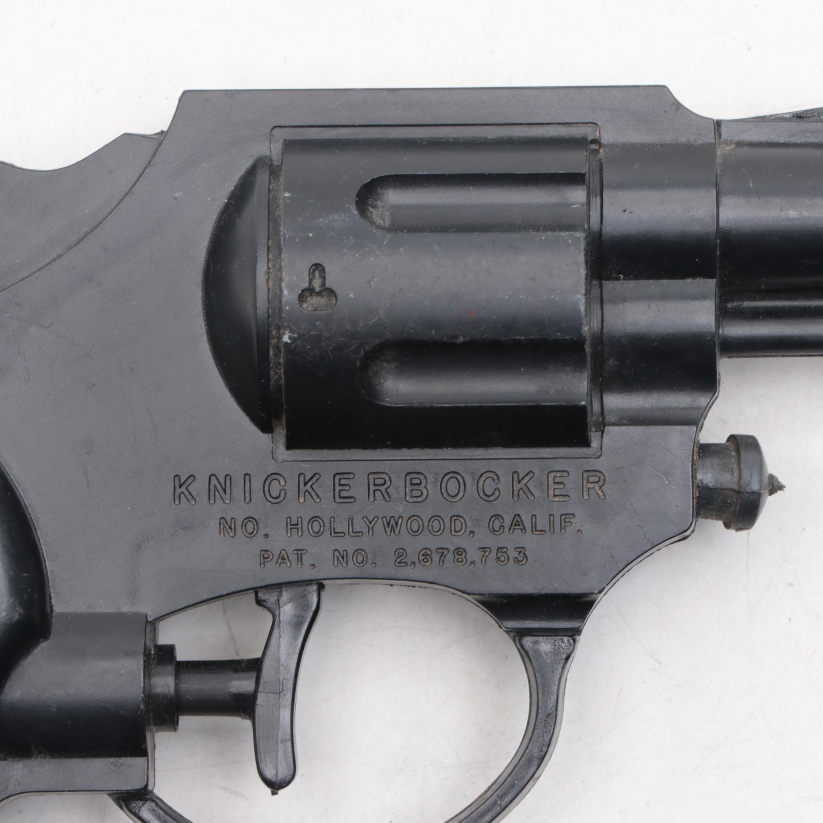 Knickerbocker and Other "Dragnet" Toy Guns, Puzzle and Badge, Mid-20th C