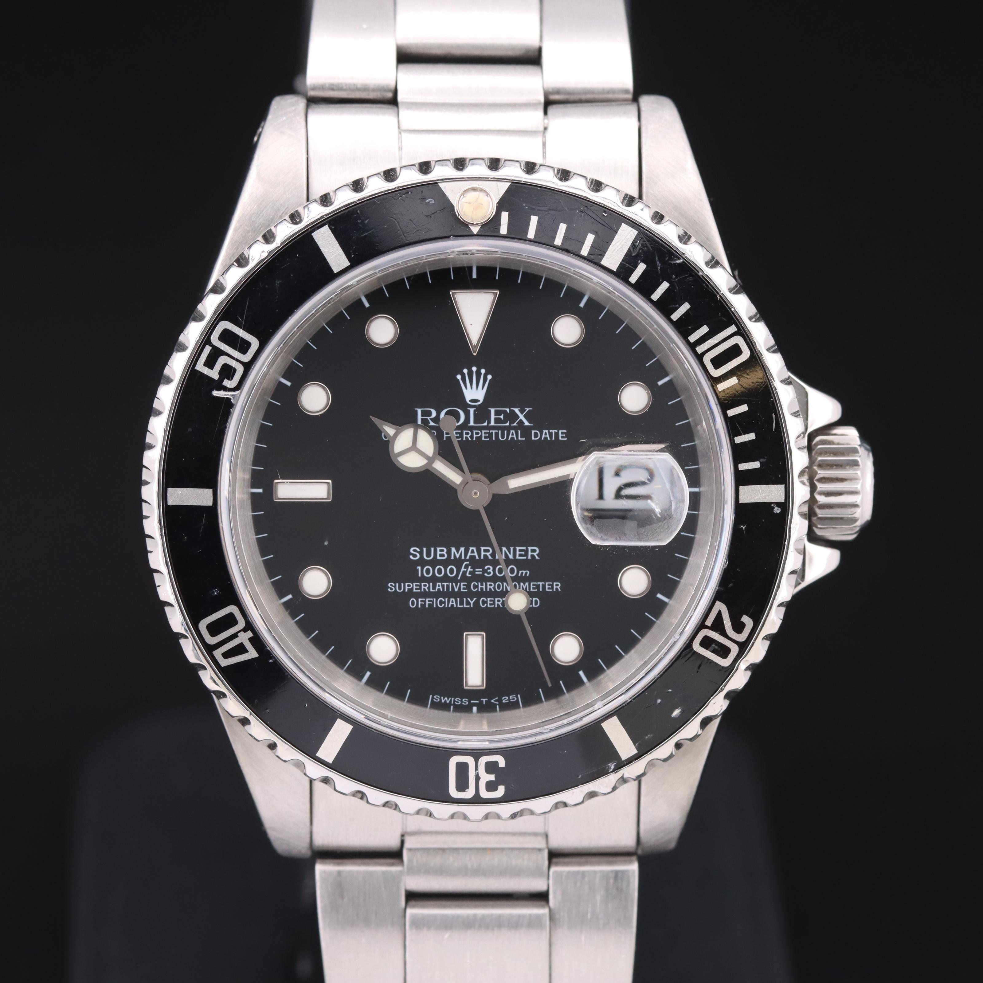 1989 Rolex Oyster Perpetual Date Submariner Watch
