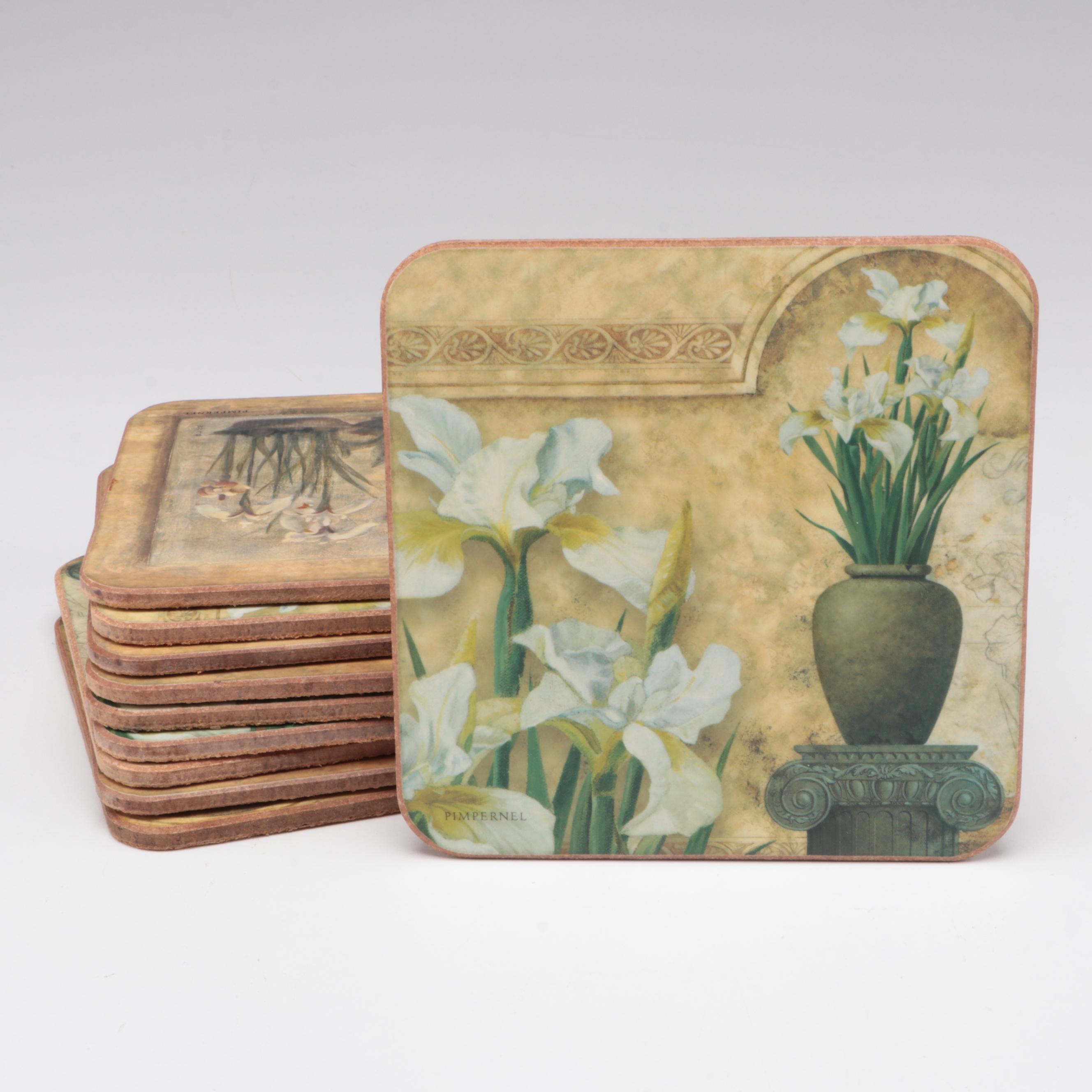 Framed Floral Chromolithographs with Other Home Décor