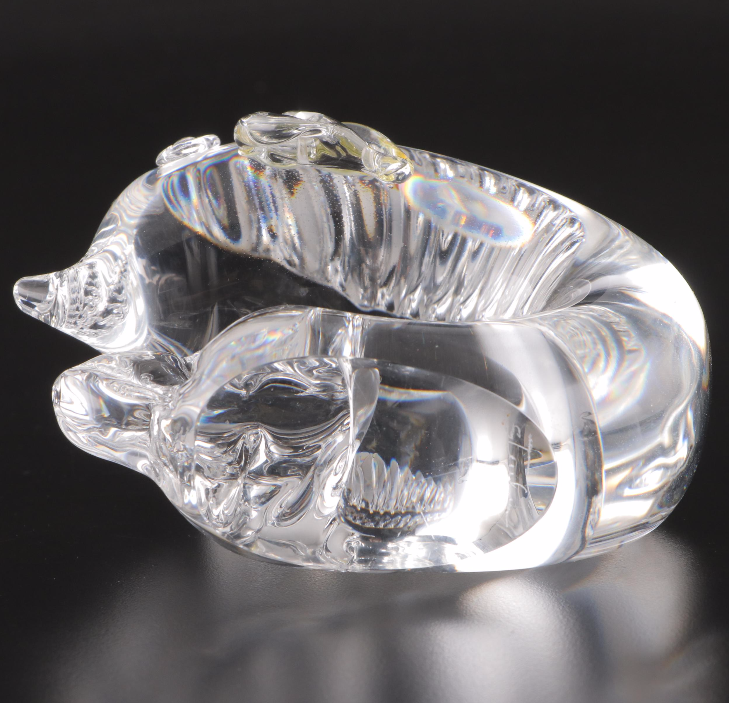 Steuben Art Glass Hand Coolers and Animals Figurines