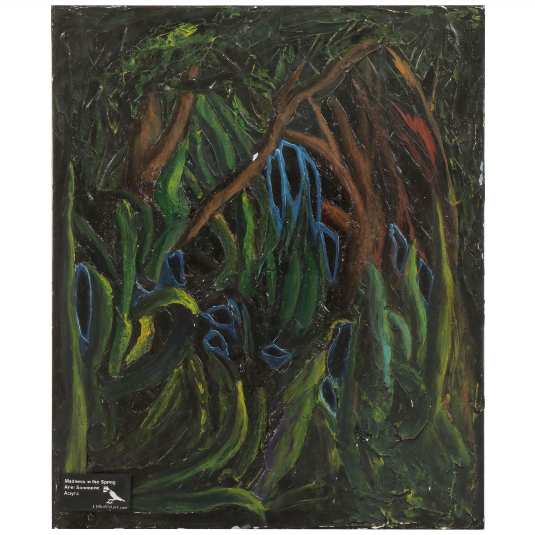 Ariel Sammone Acrylic Painting "Madness in the Spring," 21st Century