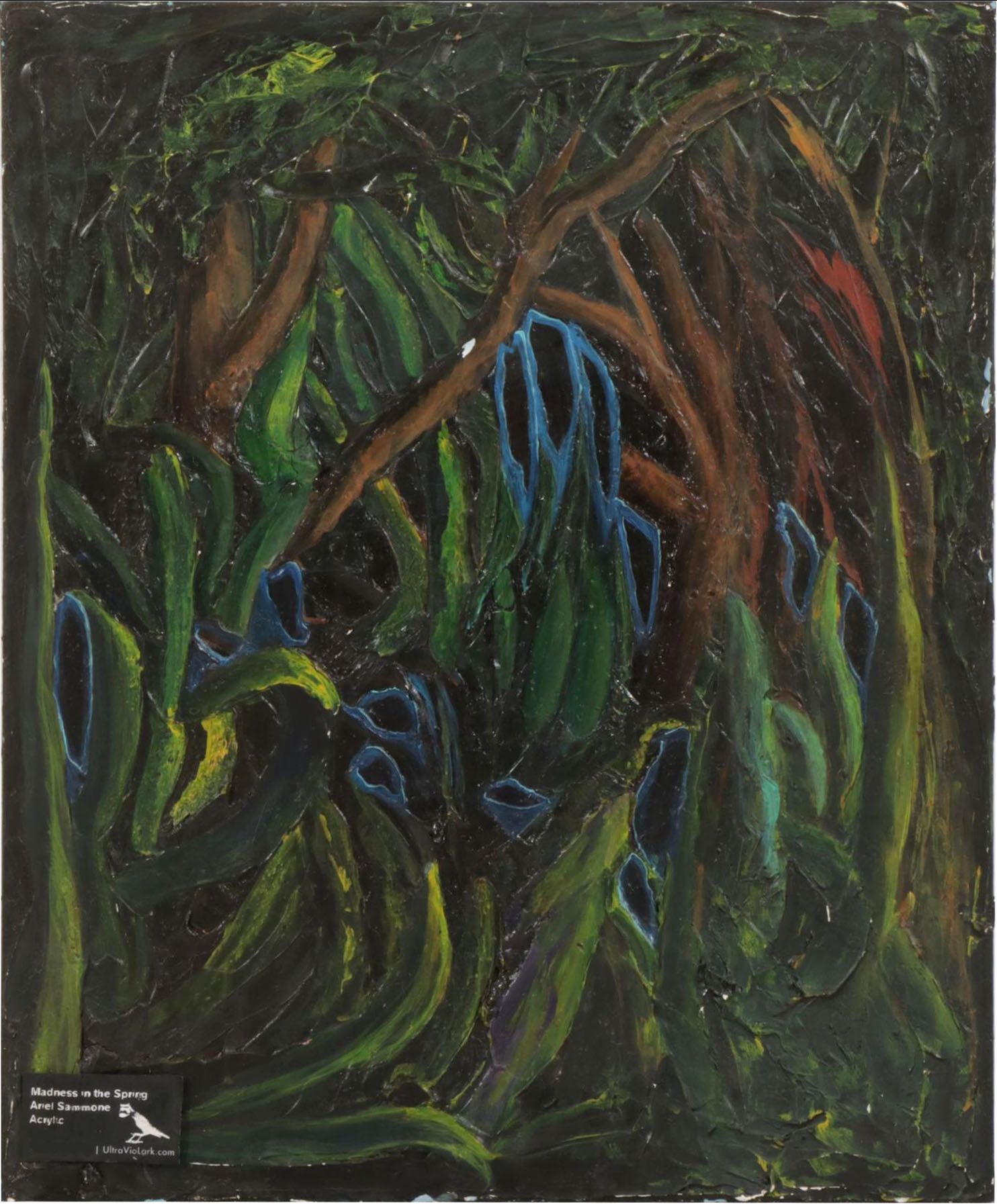 Ariel Sammone Acrylic Painting "Madness in the Spring," 21st Century