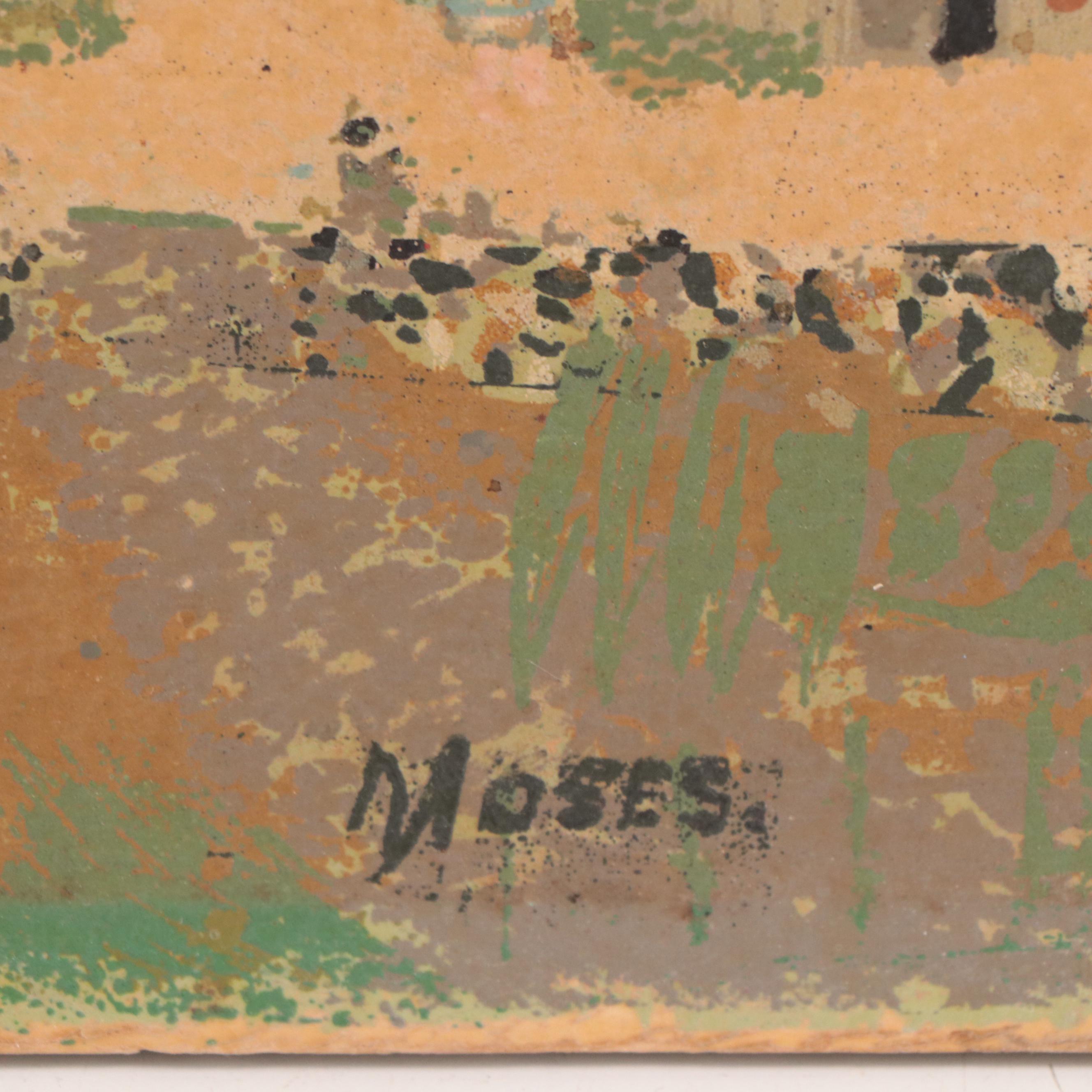 Serigraph After Grandma Moses "Old Oaken Bucket"