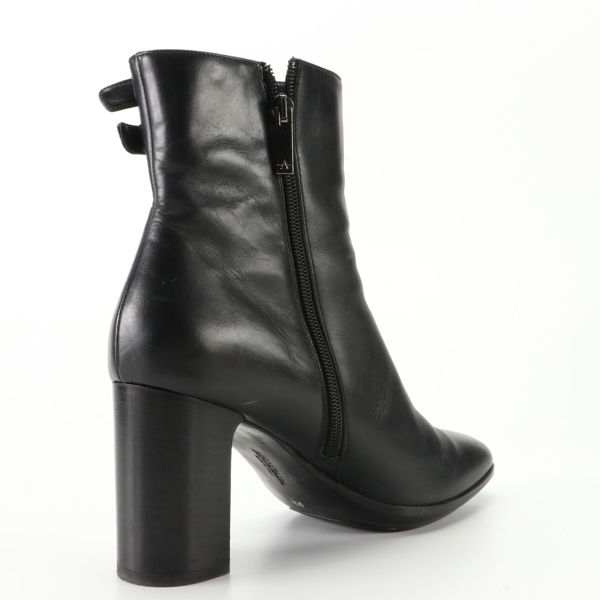 Tory Burch Adrienne Suede Wedge Ankle Boots and Aquatalia Dottie Buckle Boots