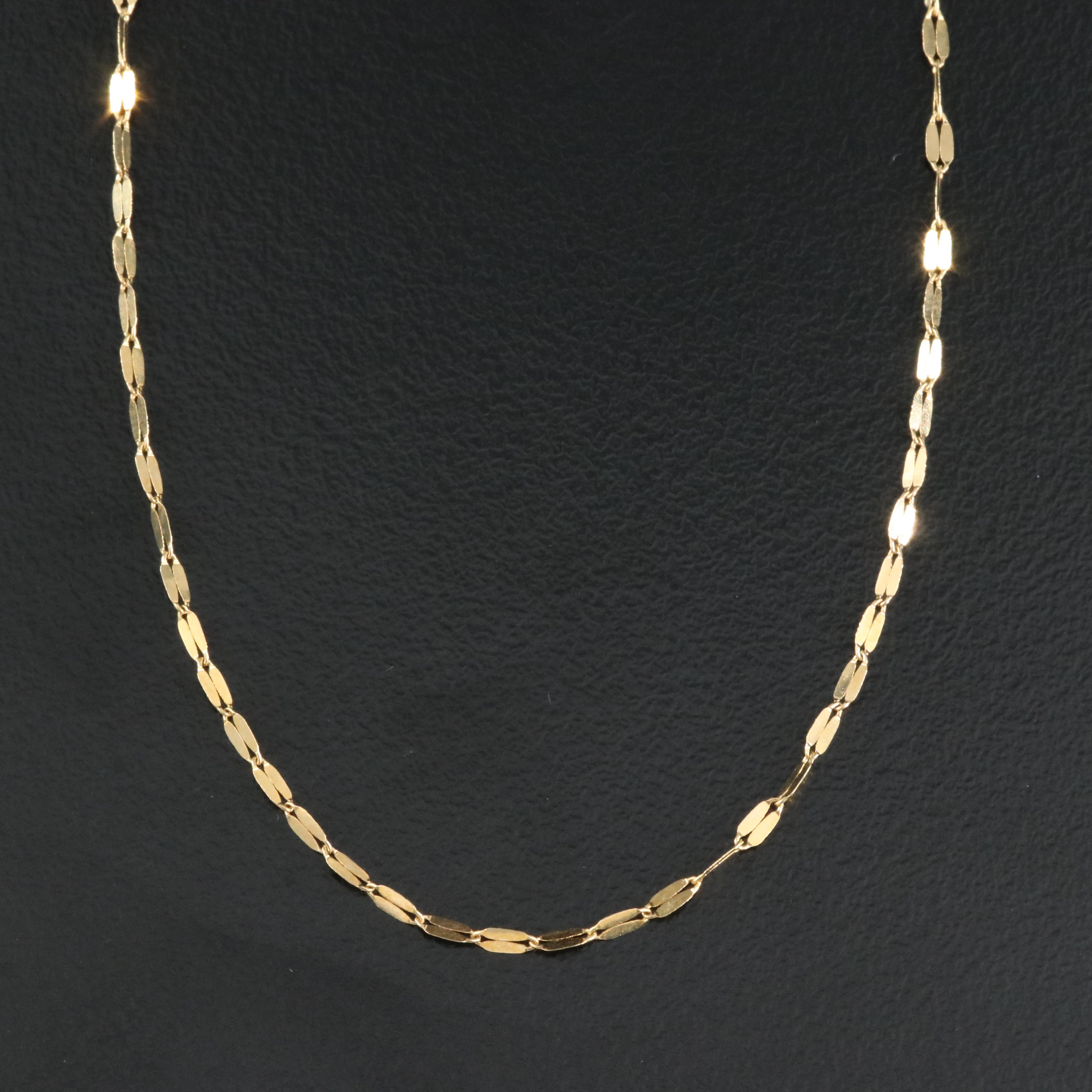 Italian 10K Mirror Link Chain