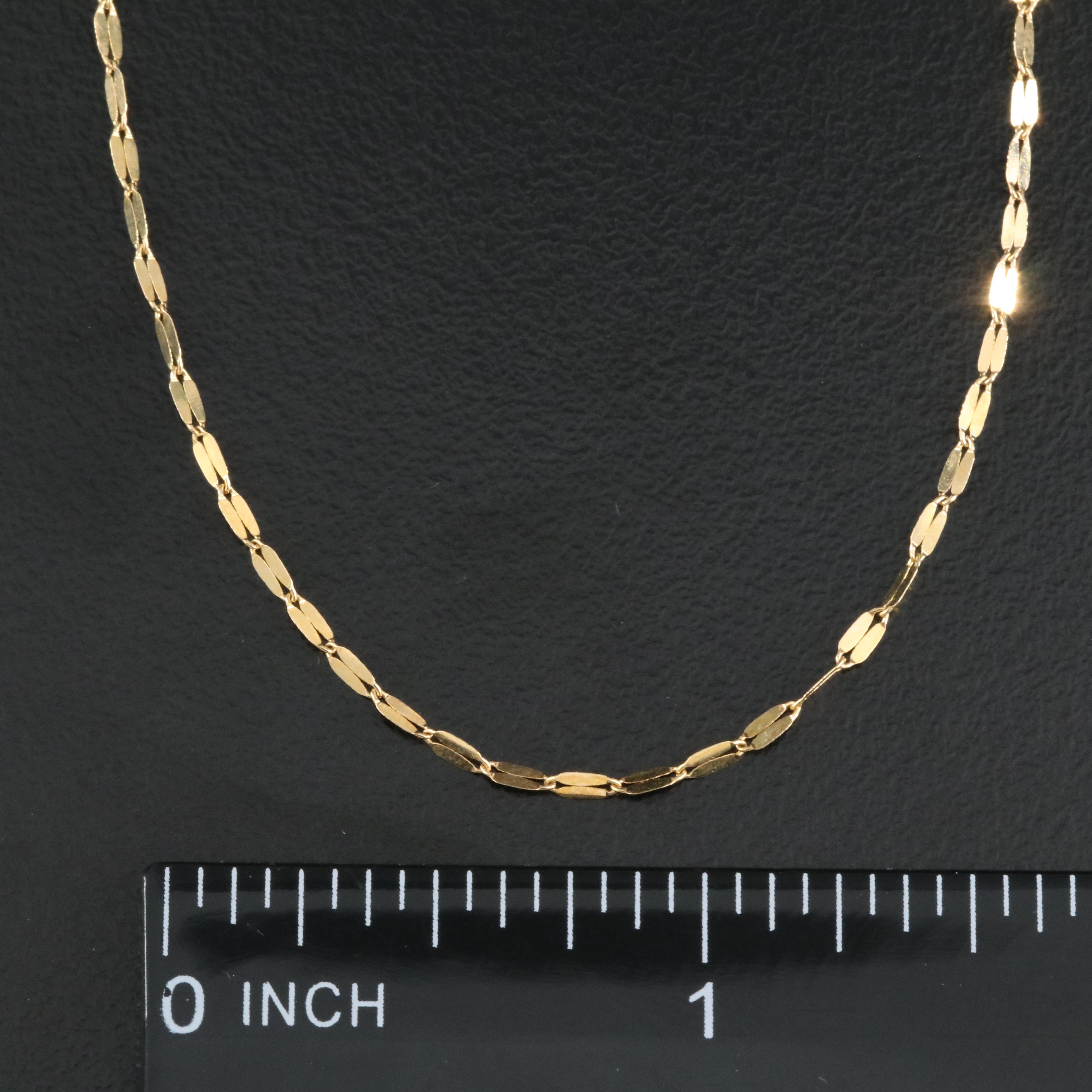 Italian 10K Mirror Link Chain