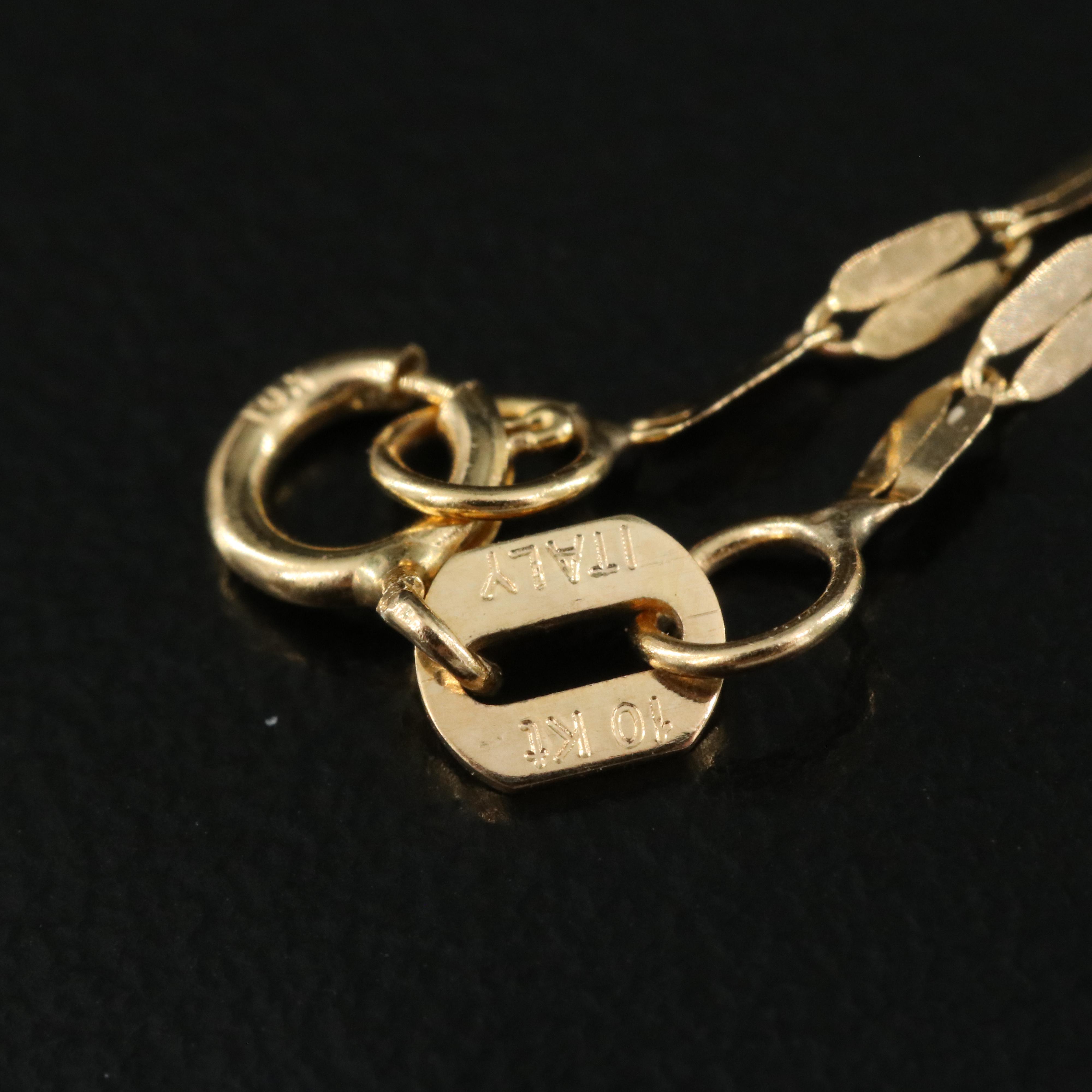 Italian 10K Mirror Link Chain