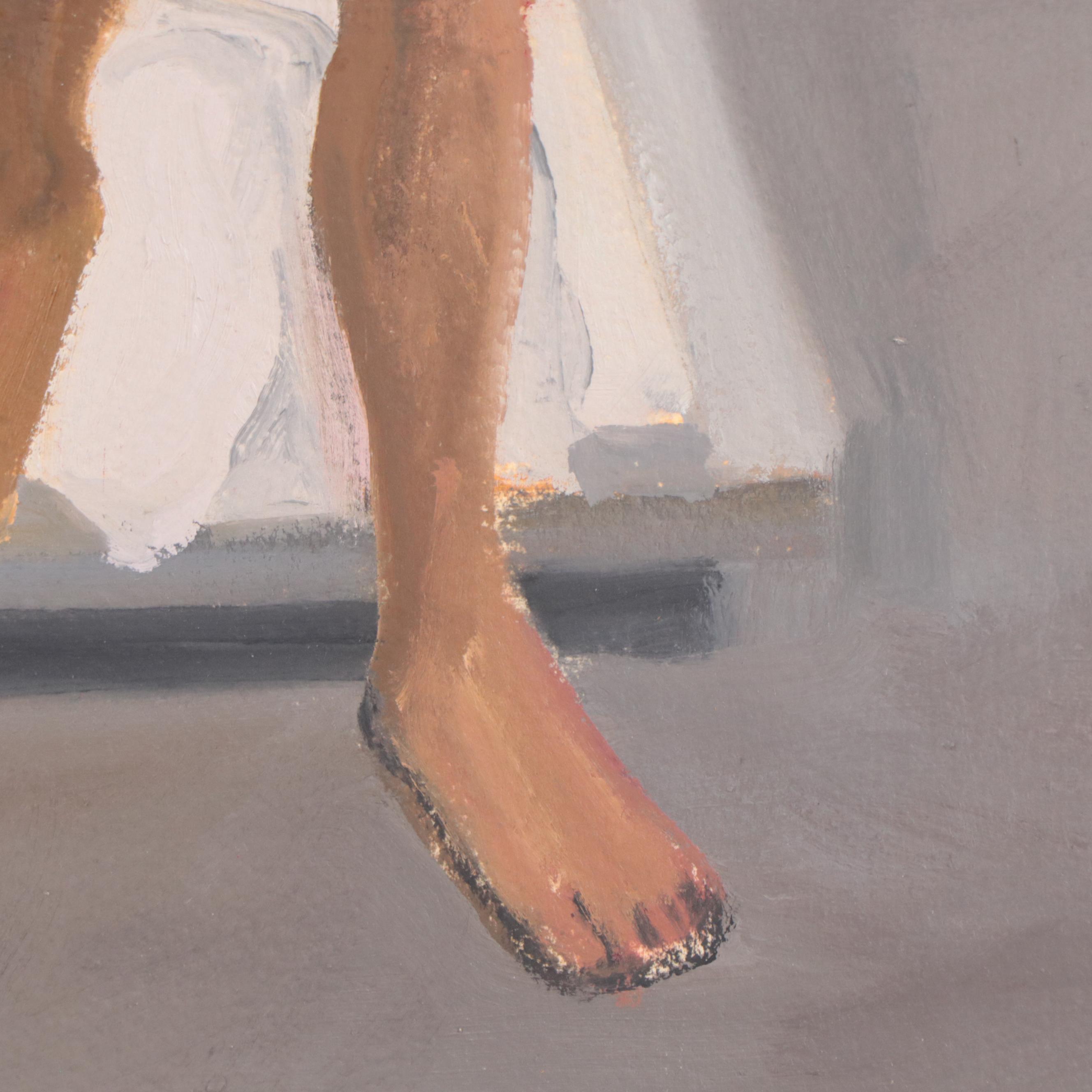 Katrina Halter Figurative Oil Painting of Standing Nude