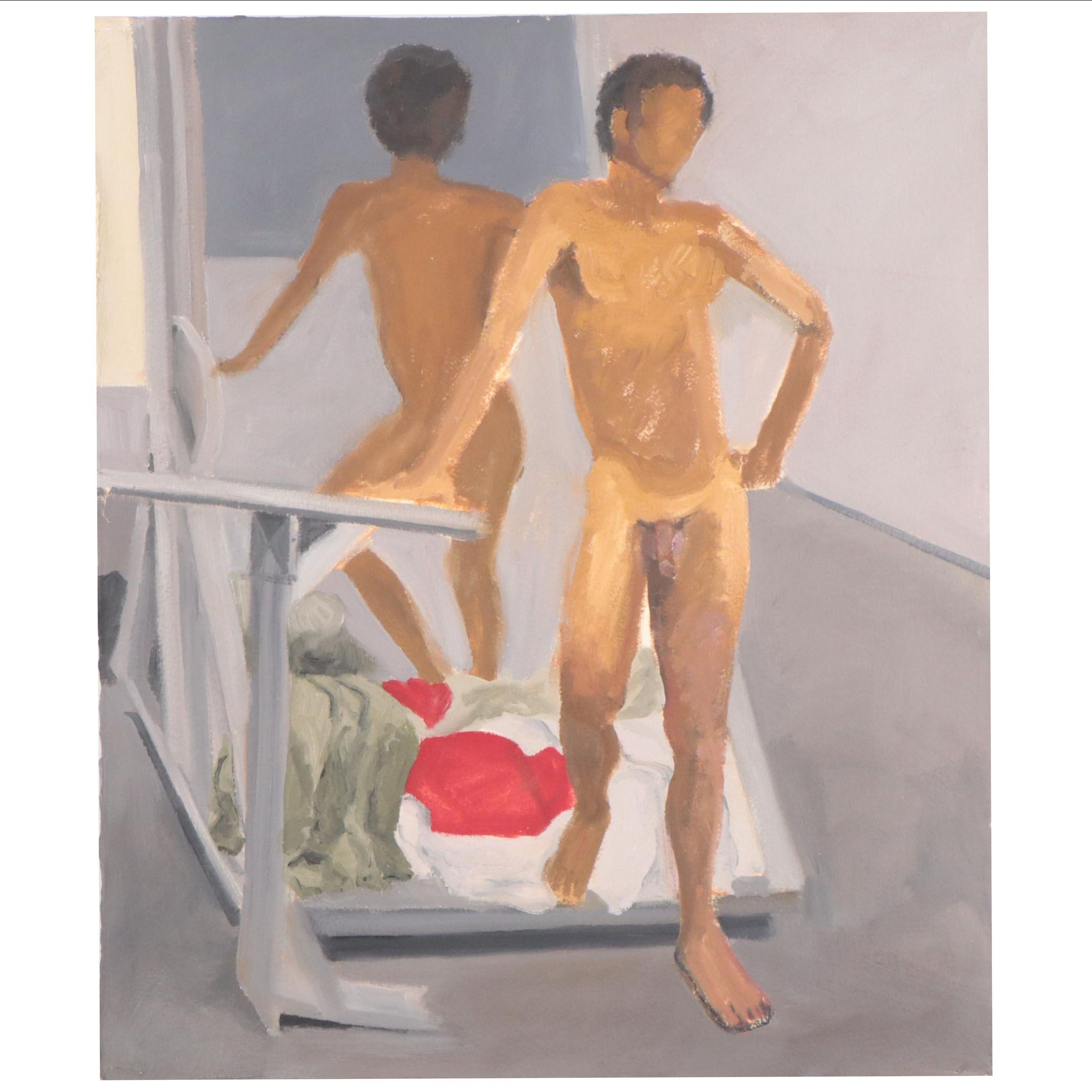 Katrina Halter Figurative Oil Painting of Standing Nude