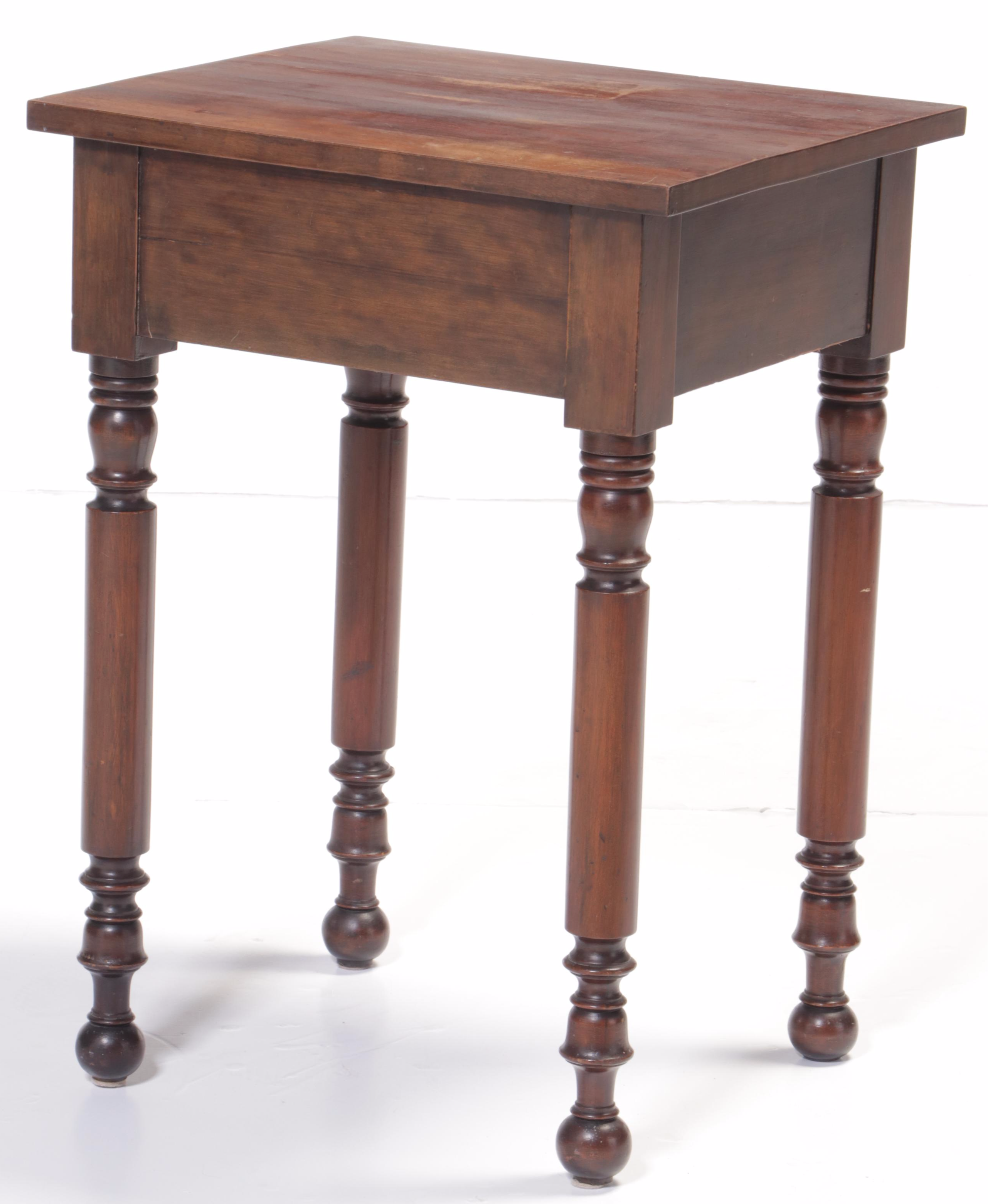American Primitive Walnut Work Table, Mid-19th Century