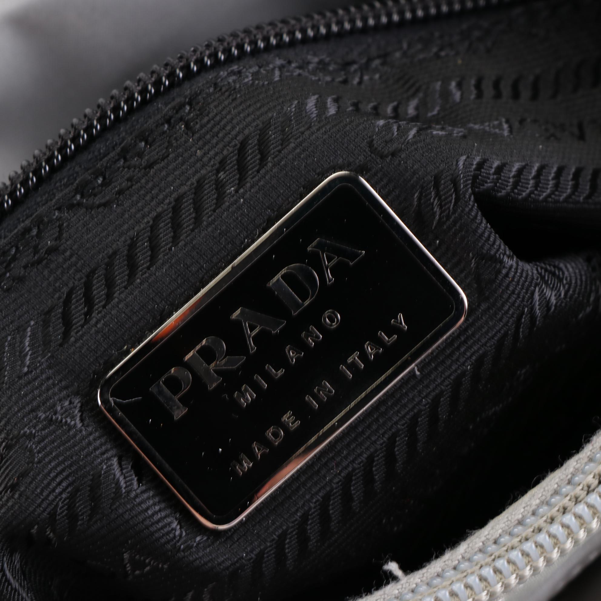 Prada Small Tote in Nylon and Leather Trim