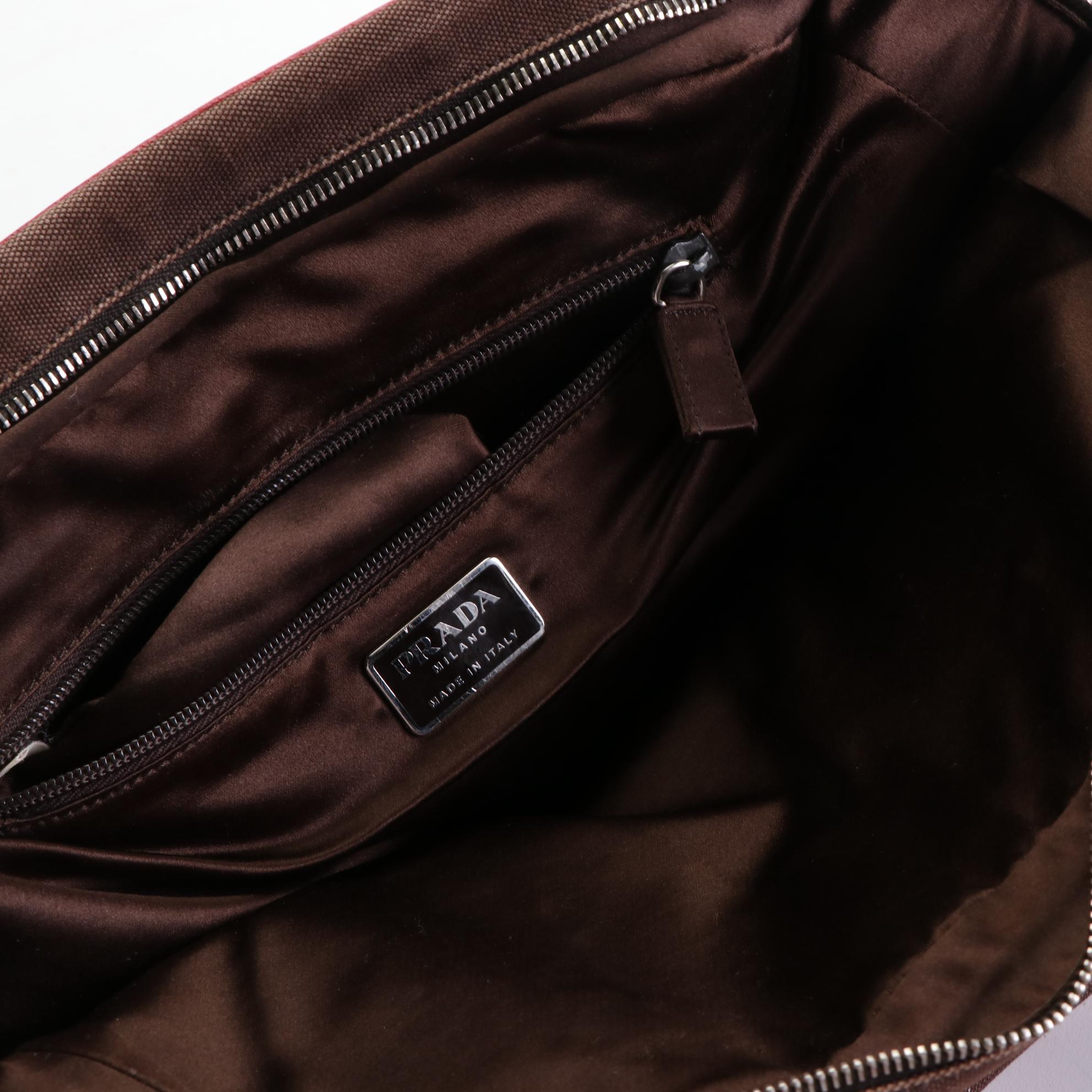 Prada Bowler Bag in Canvas and Leather