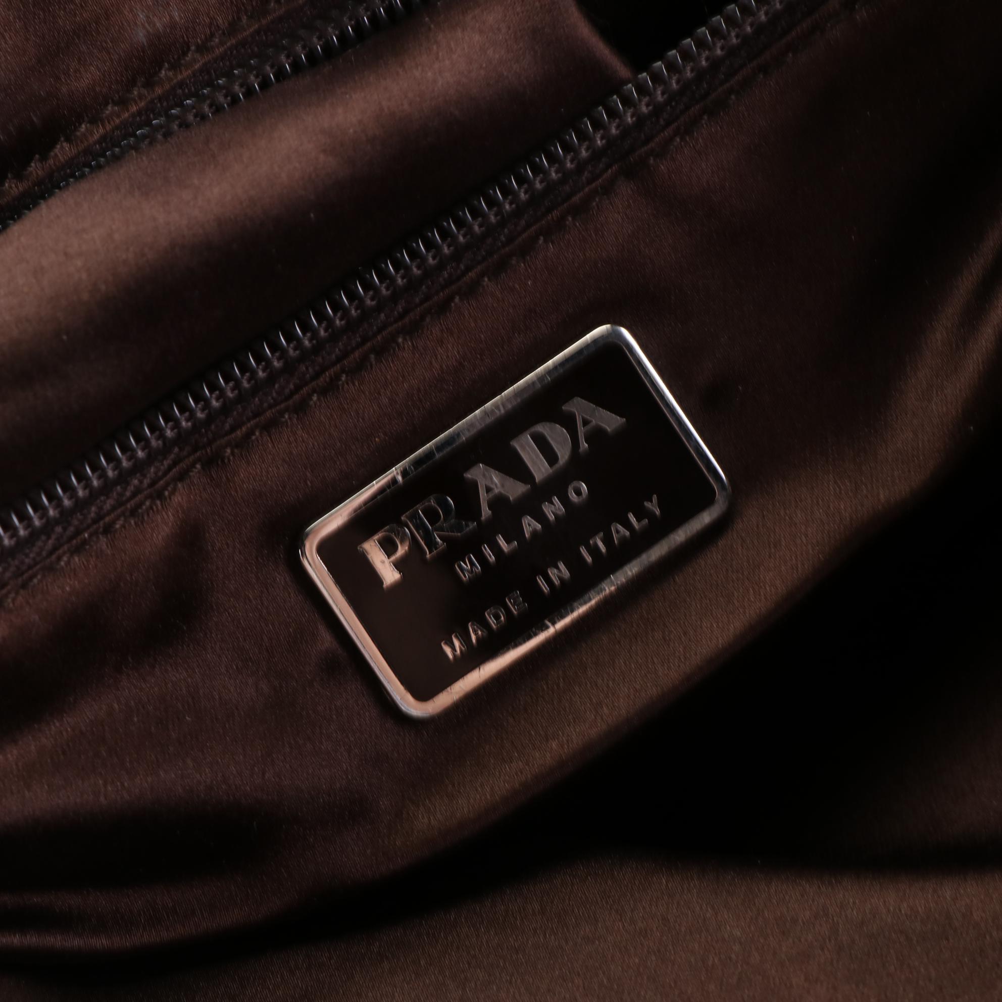 Prada Bowler Bag in Canvas and Leather