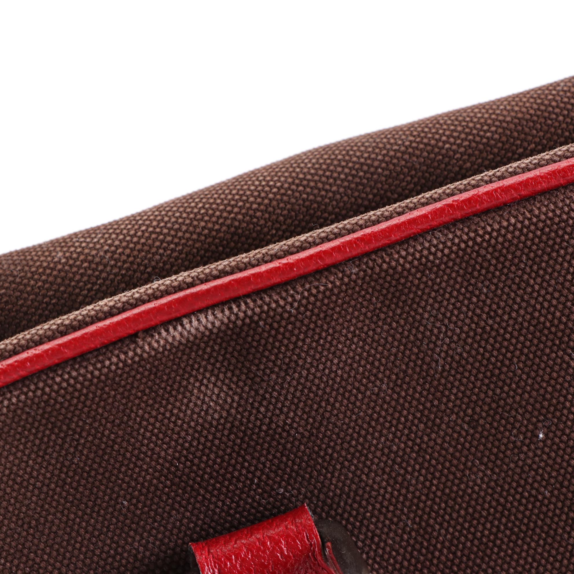 Prada Bowler Bag in Canvas and Leather