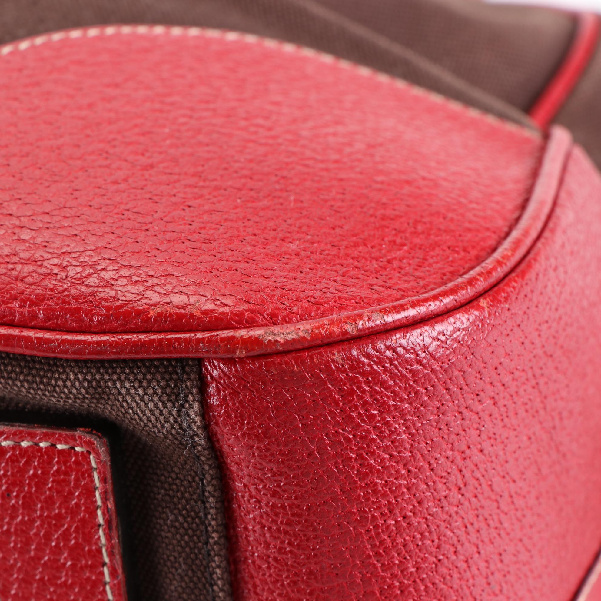 Prada Bowler Bag in Canvas and Leather