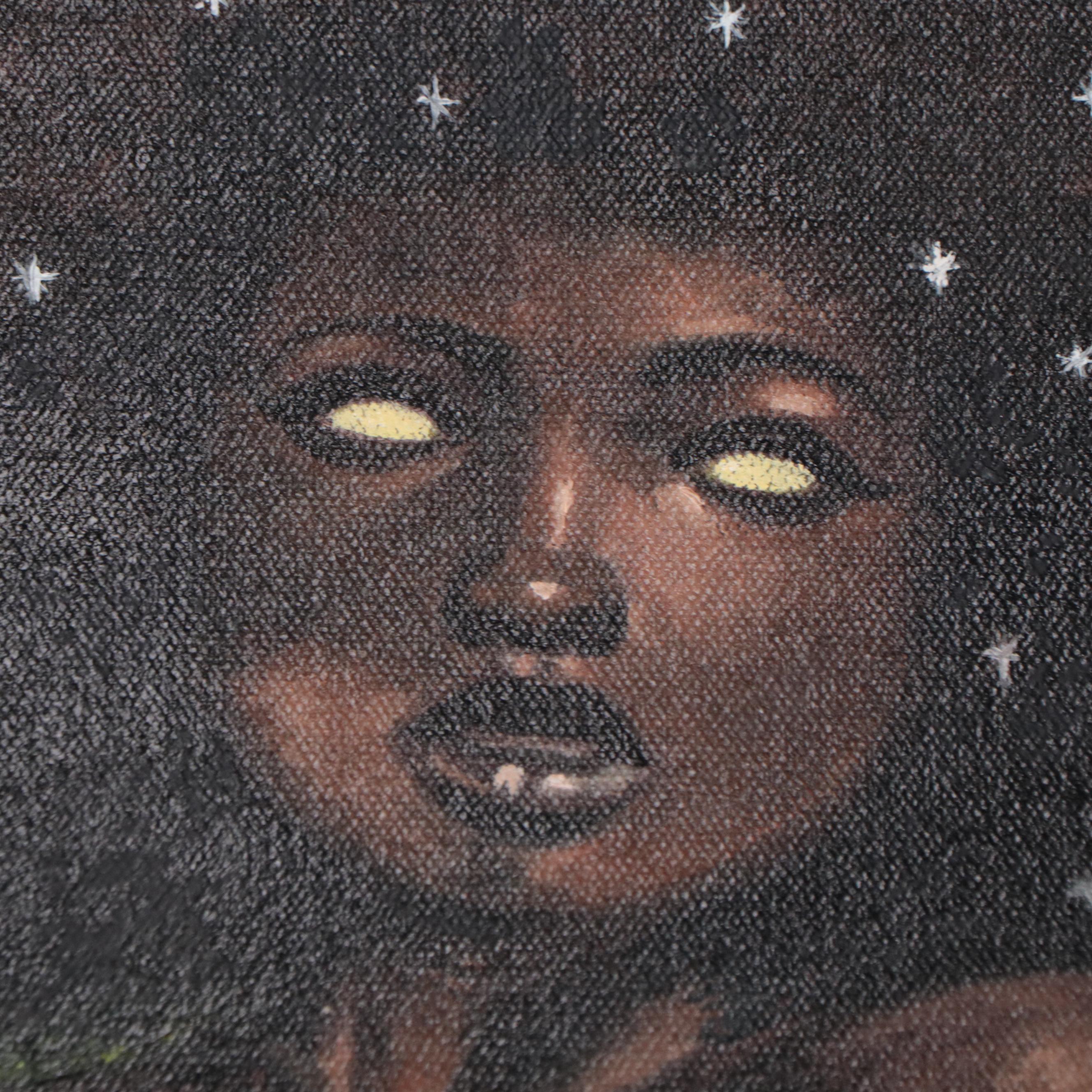 Osmel Almora Miró Oil Painting of Nude and Betta Fish "Queen of the Stars," 2022