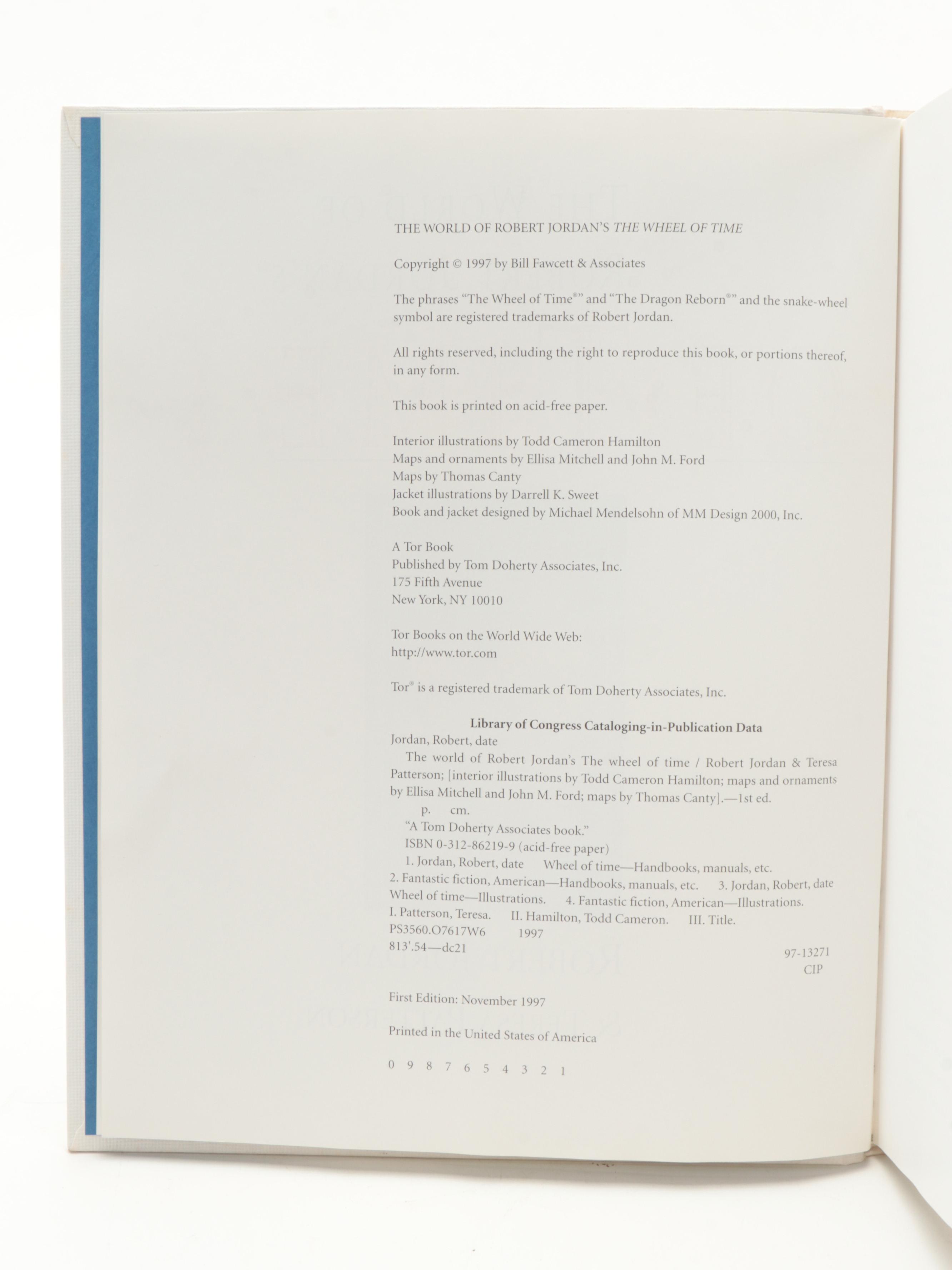 First Edition "The World of Robert Jordan's The Wheel of Time" by Robert Jordan