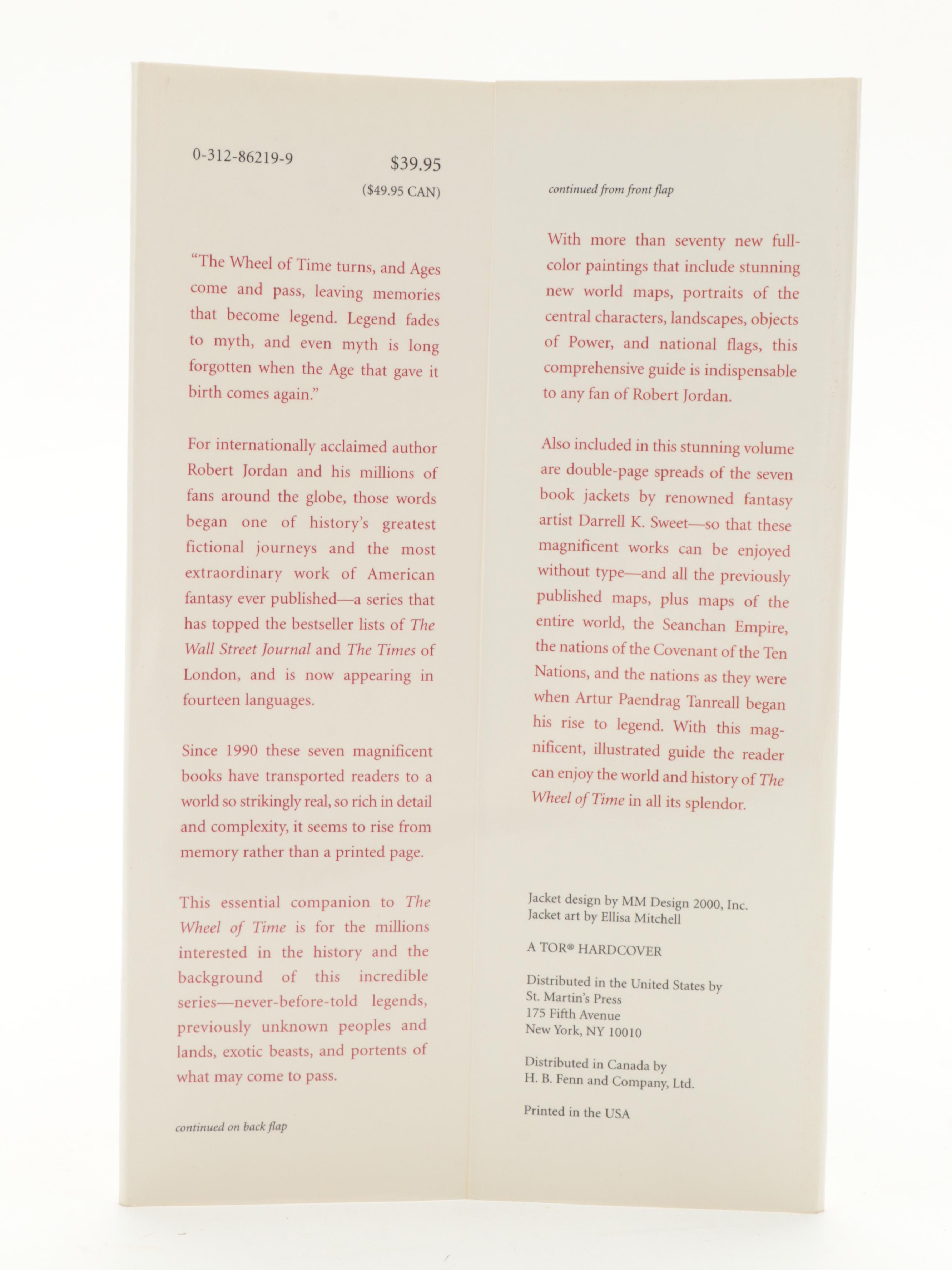 First Edition "The World of Robert Jordan's The Wheel of Time" by Robert Jordan