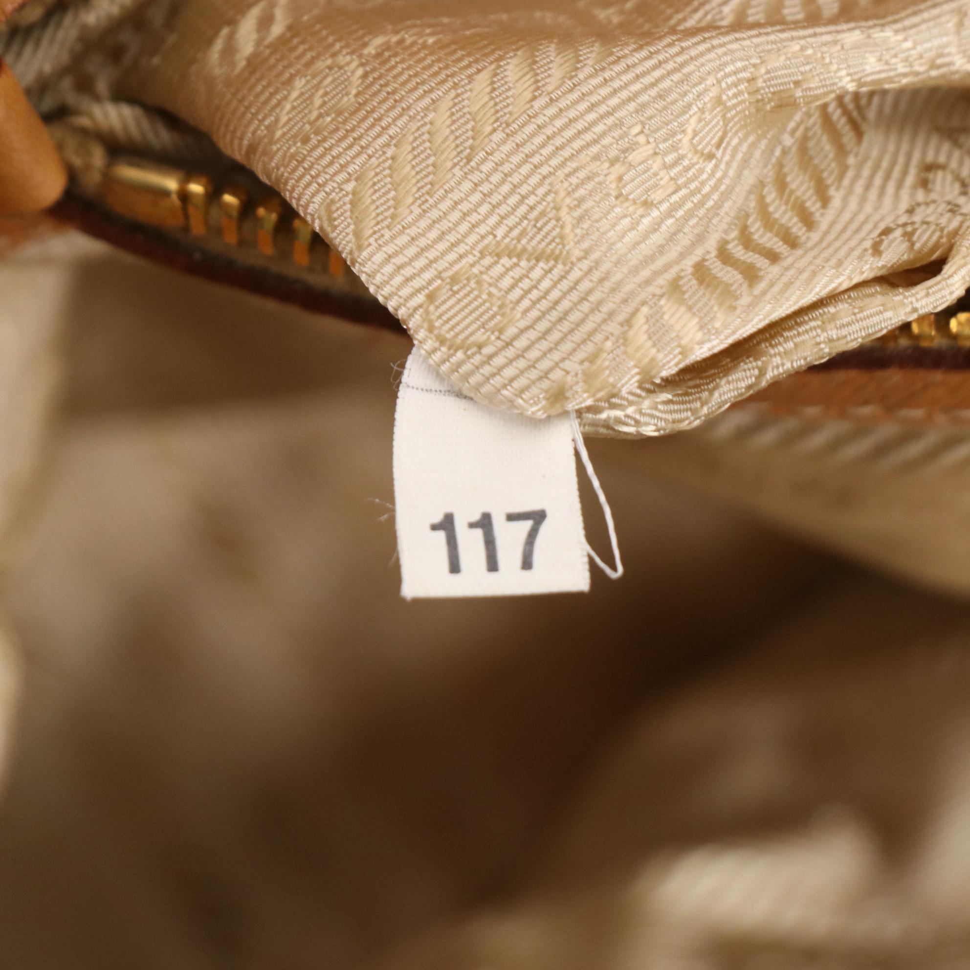 Prada Leather Shoulder Bag with Drawstring Tassel Sides