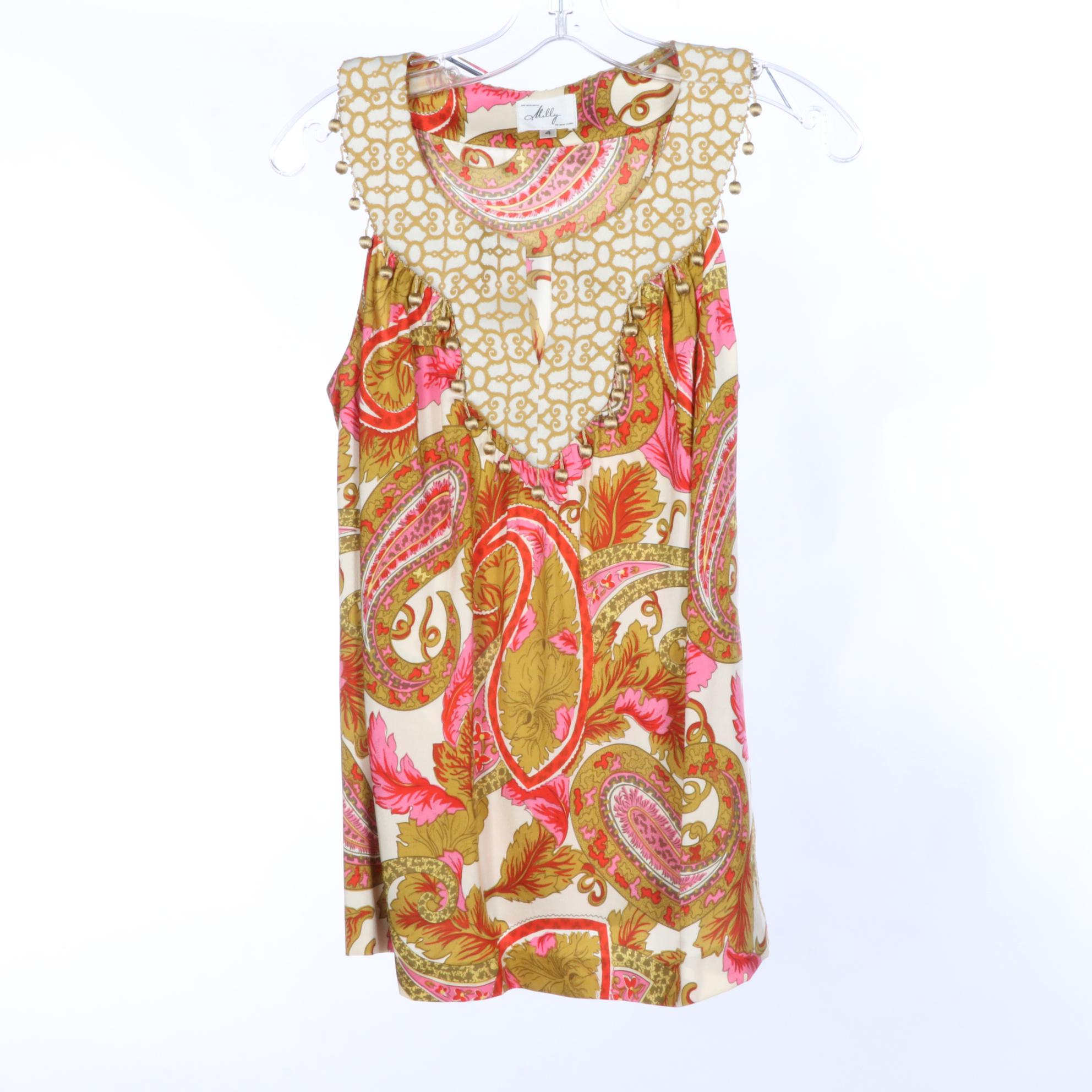 Milly Print Top, Kate Spade Beaded Top and Tory Burch Print Tunic