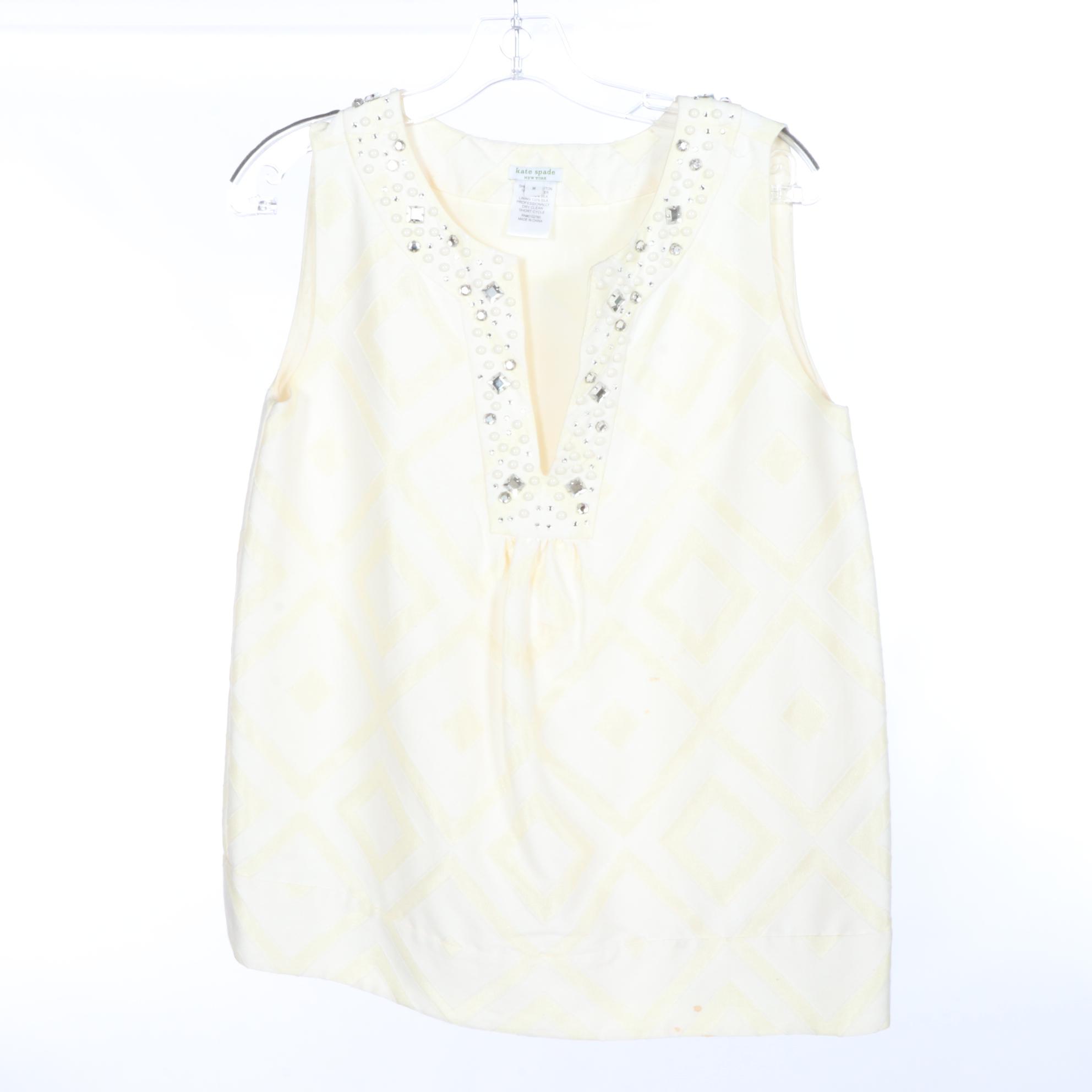 Milly Print Top, Kate Spade Beaded Top and Tory Burch Print Tunic