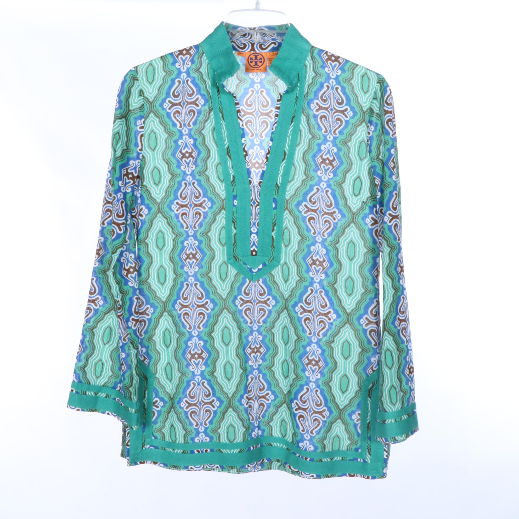 Milly Print Top, Kate Spade Beaded Top and Tory Burch Print Tunic