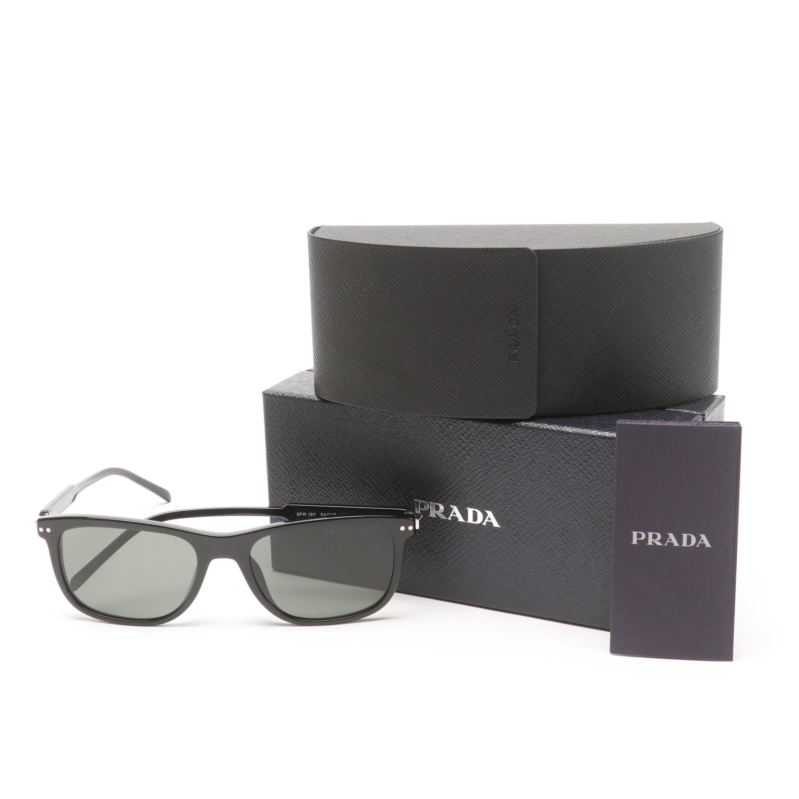 Prada SPR 18Y Polarized Sunglasses with Case and Box