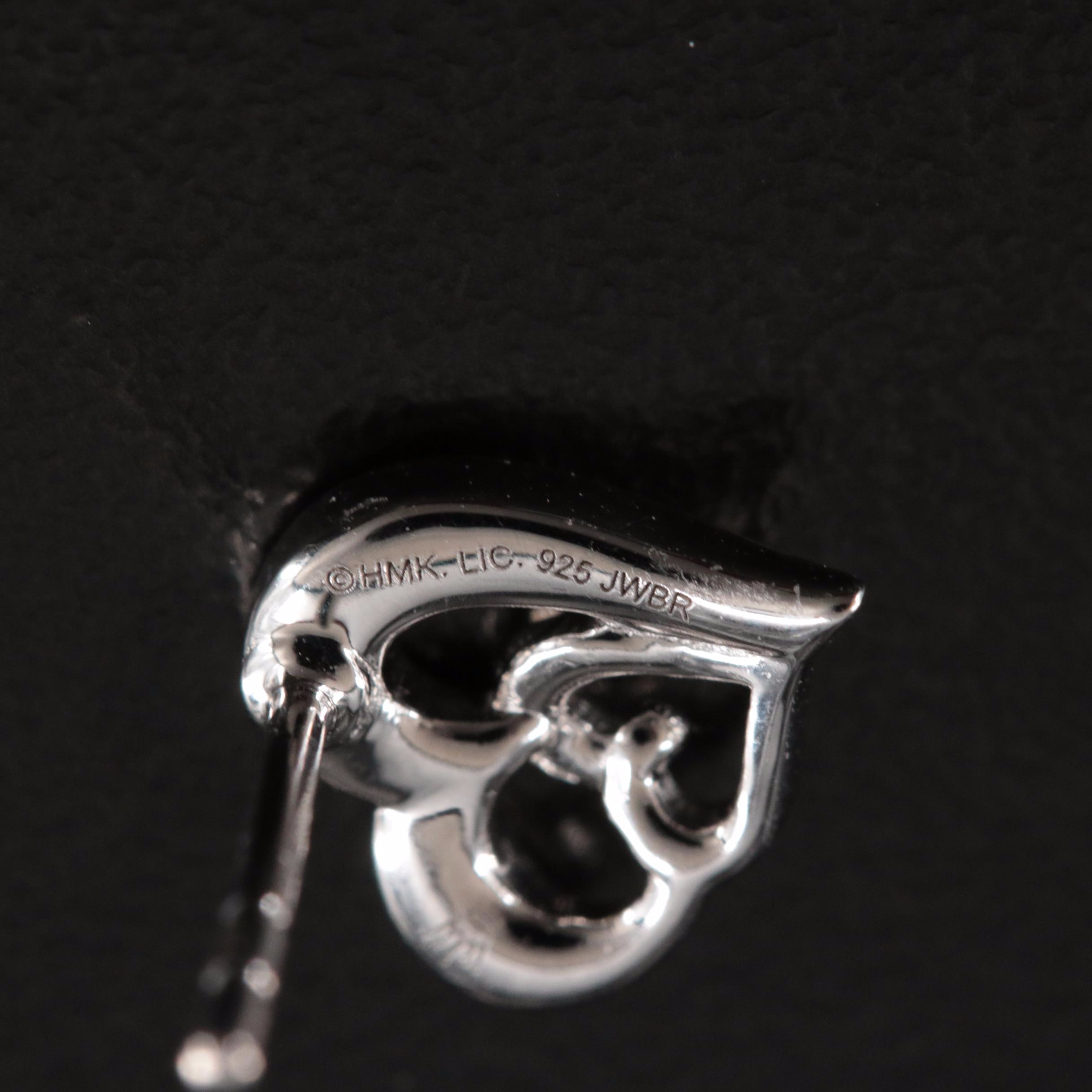 Hallmark Sterling Diamond Double Heart Stud Earrings