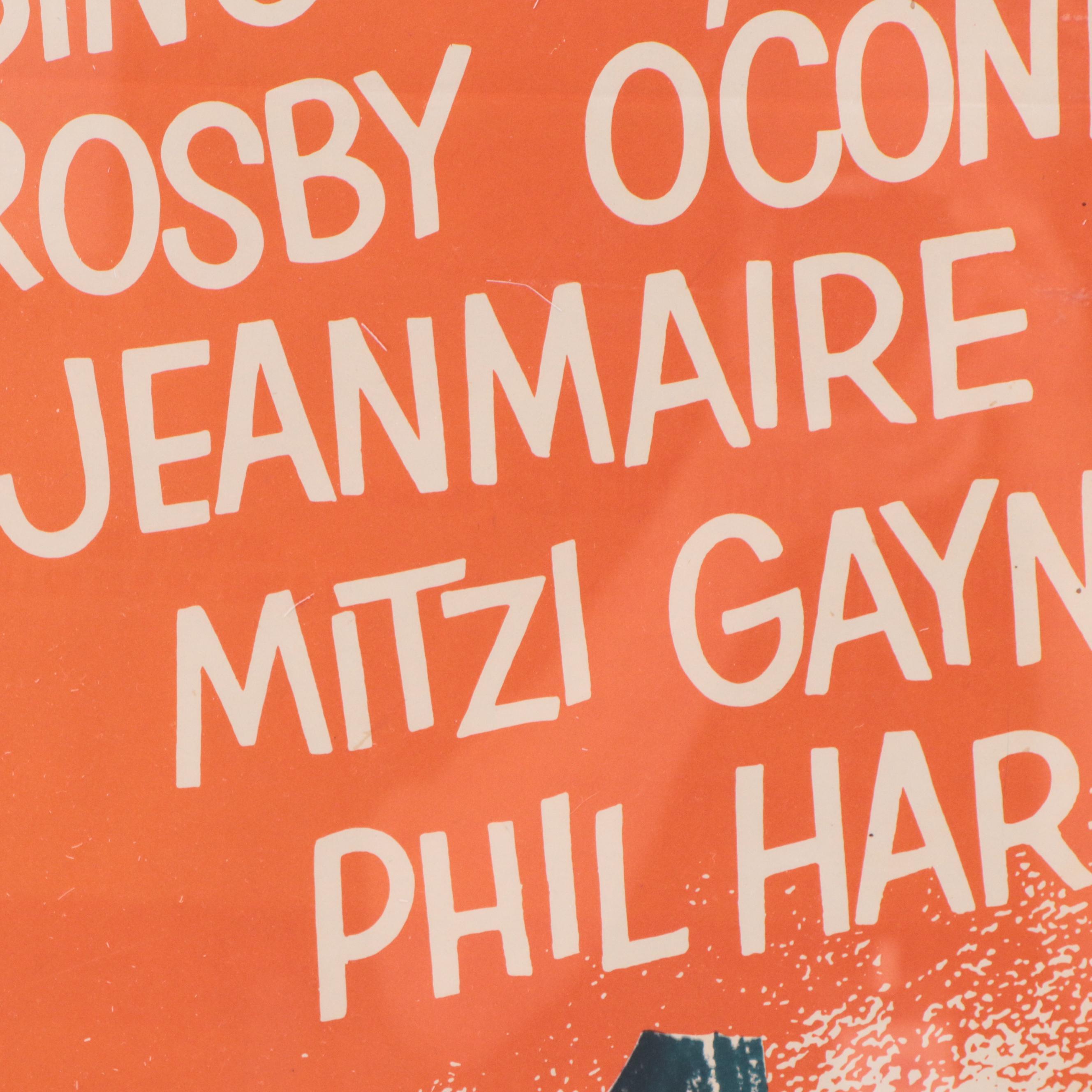 Bing Crosby "Anything Goes" Theatrical Release Poster, 1956